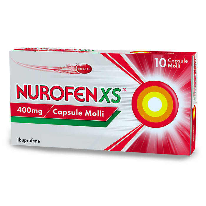 NurofenXS 400mg | Analgesico Antinfiammatorio Extra Rapido | 10 Capsule Molli