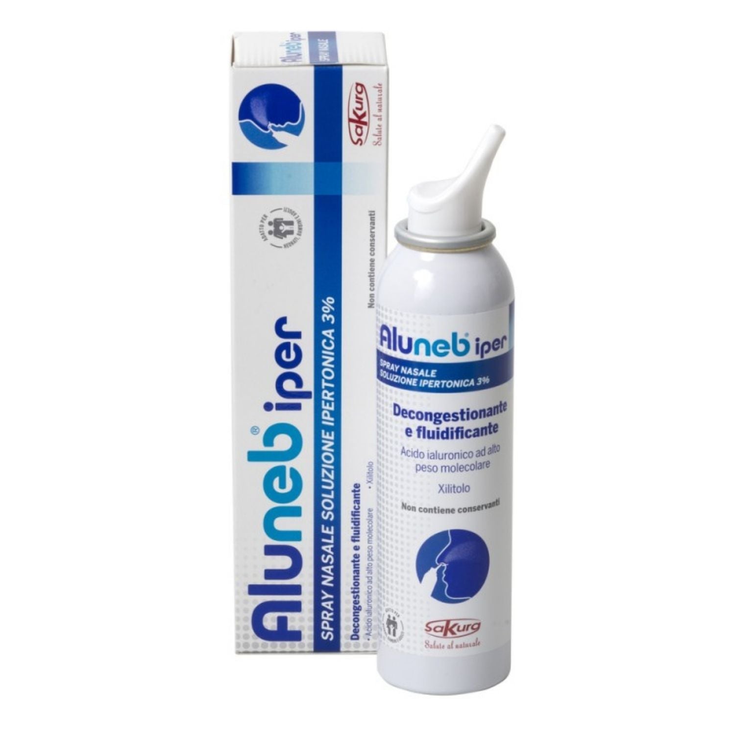 Aluneb Iper Spray Nasale | Soluzione Ipertonica 3% Vie Respiratorie | 125ml