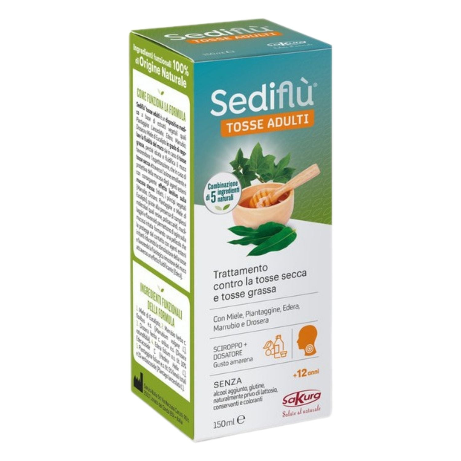 Sediflu Tosse Adulti | Sciroppo Tosse Secca Grassa | 150ml