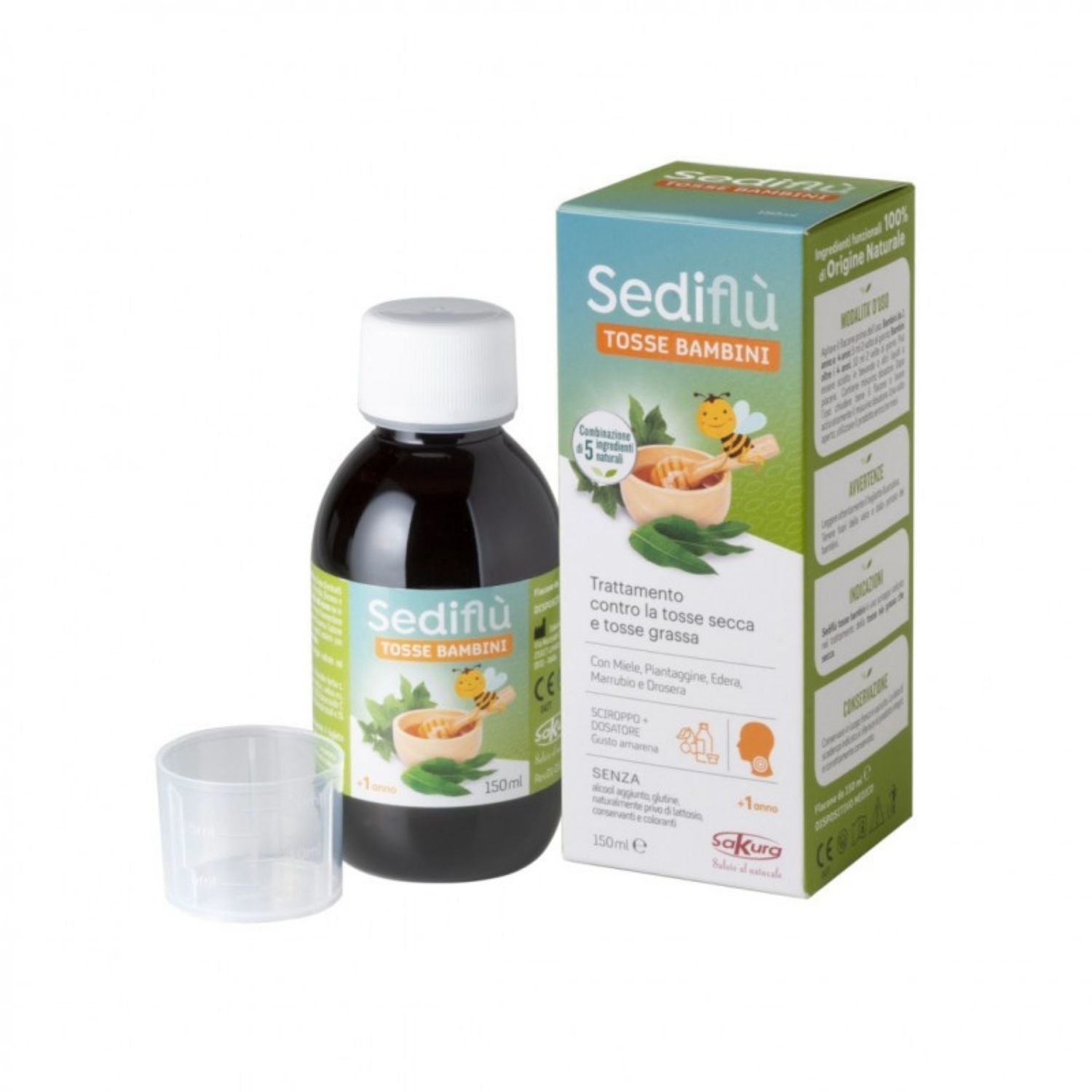 Sediflu Tosse Bambini | Sciroppo Tosse Secca Grassa | 150ml