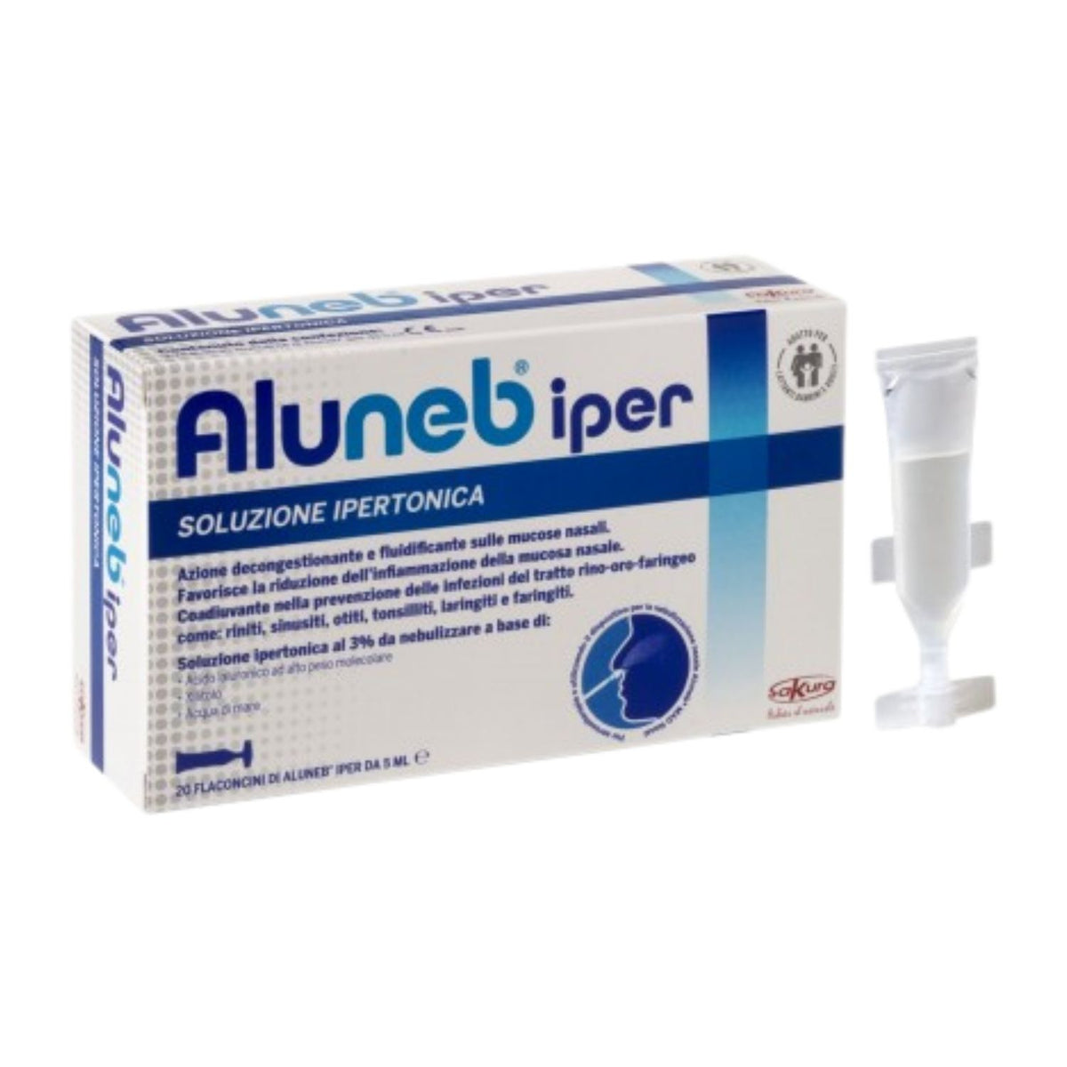 Aluneb Iper | Soluzione Ipertonica 3% Aerosol | 20 Flaconcini 5ml  
