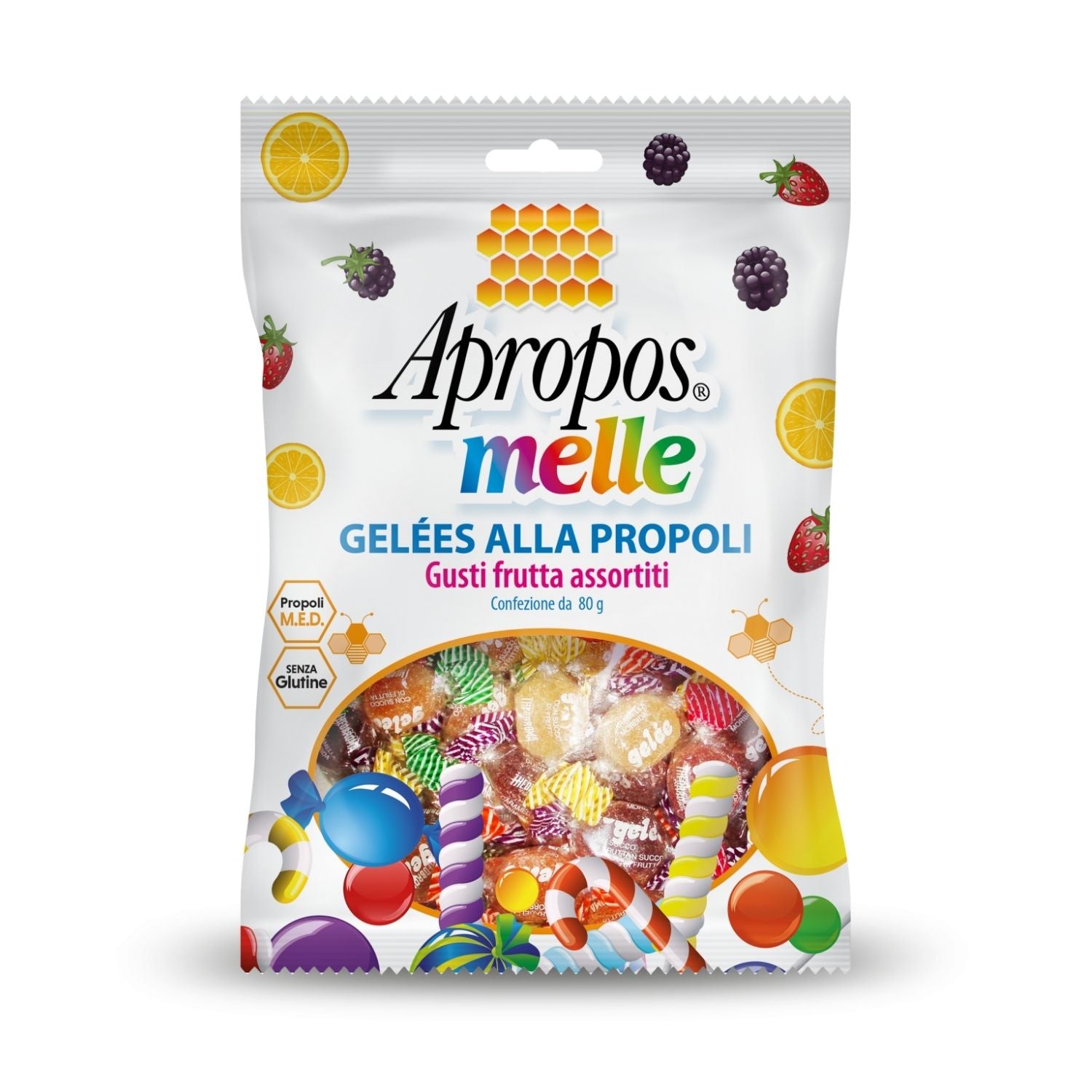 Apropos Melle | Caramelle Gelees Propoli Gusti Frutta Assortiti | 80g