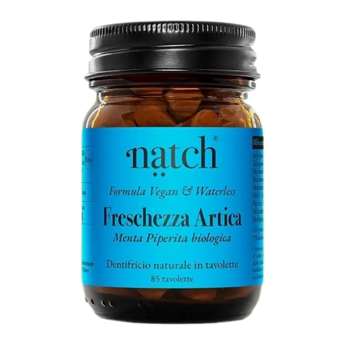 Natch Freschezza Artica | Dentifricio Naturale Tavolette Menta Piperita | 85 Tavolette  
