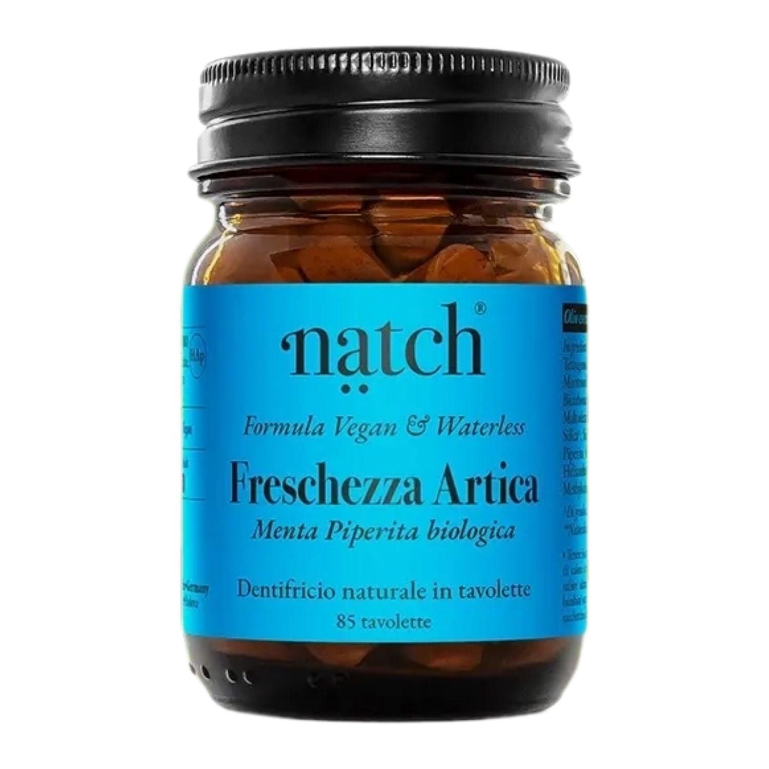 Natch Freschezza Artica | Dentifricio Naturale Tavolette Menta Piperita | 85 Tavolette