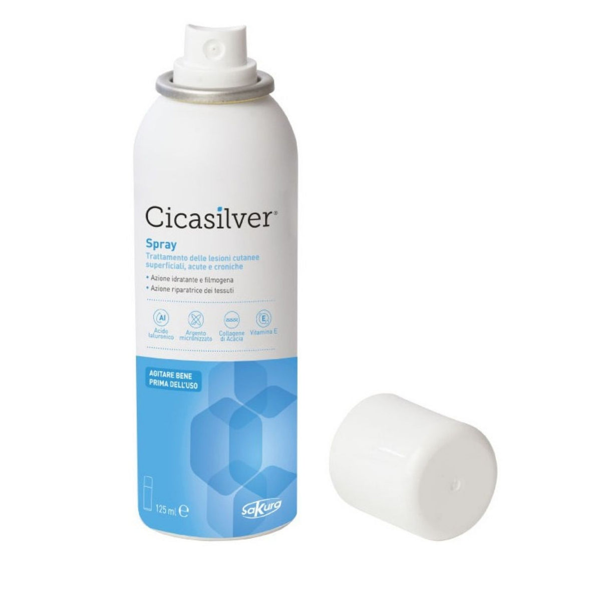 Cicasilver Spray | Barriera Protettiva Ferite Acido Ialuronico | 125ml  