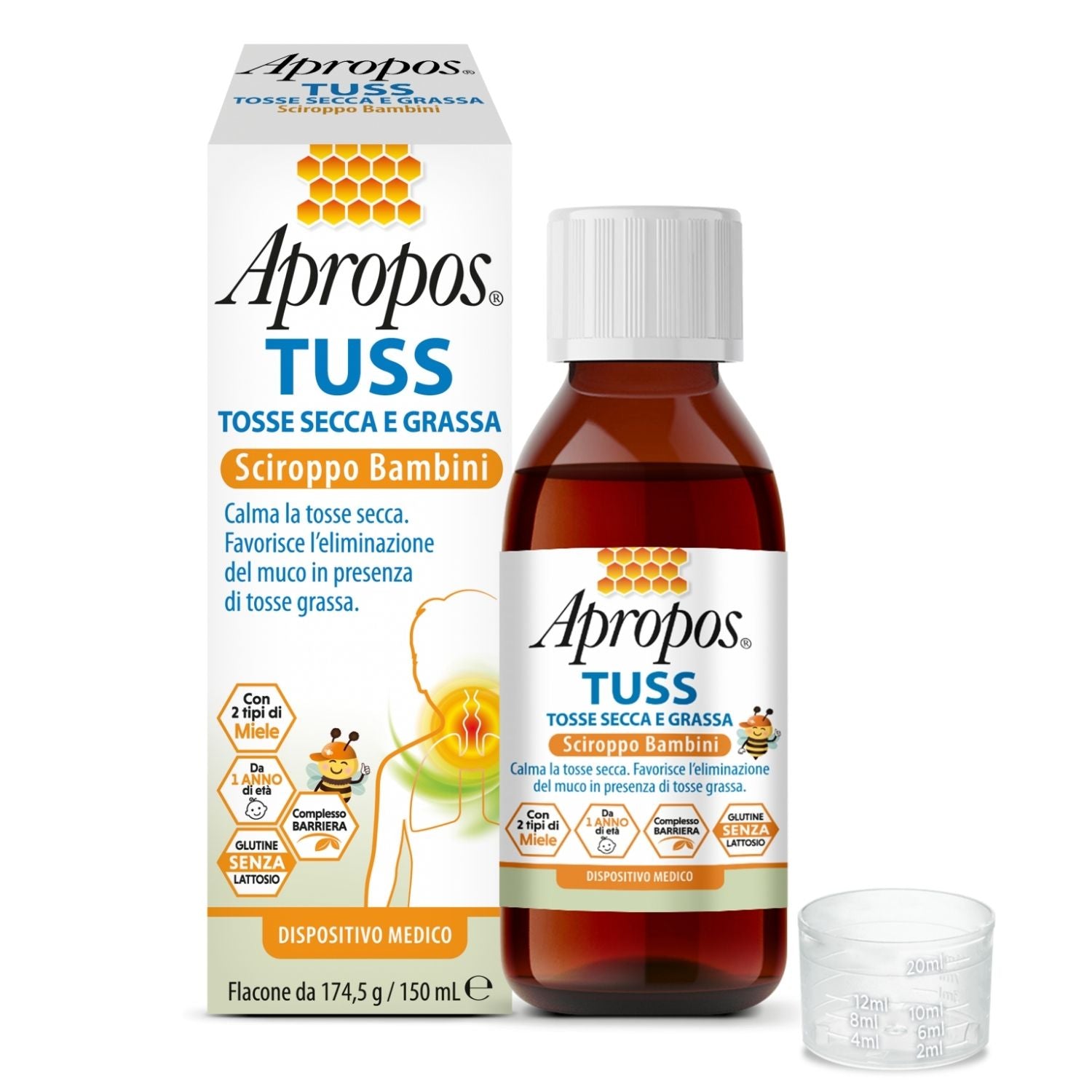Apropos Tuss | Sciroppo Tosse Secca e Grassa Bambini | 150 ml