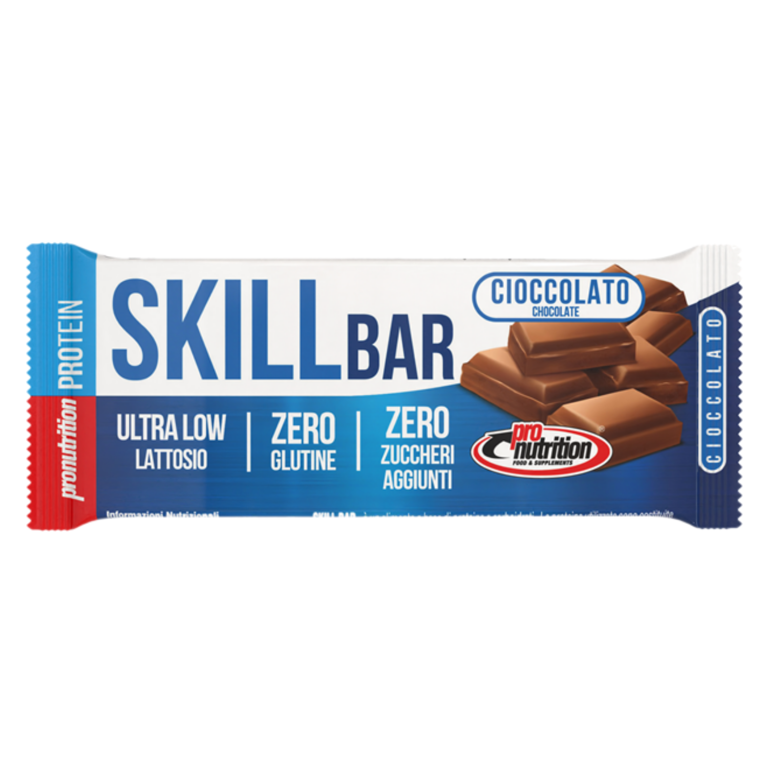 ProNutrition Skill Bar 33% Cioccolato al Latte | Barretta Proteica Alto Valore Biologico Zero Zuccheri | 50 g