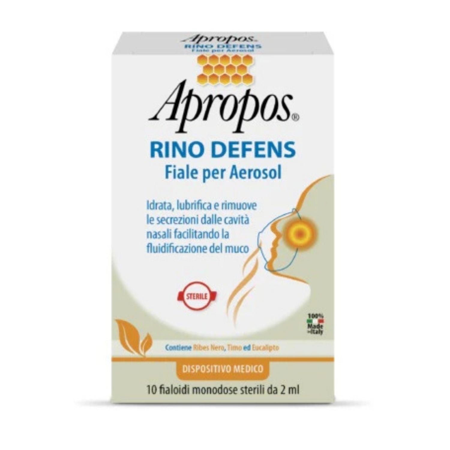Apropos Rino Defens | Fiale Aerosol con Propoli e Oli Essenziali | 10 Fiale 2ml