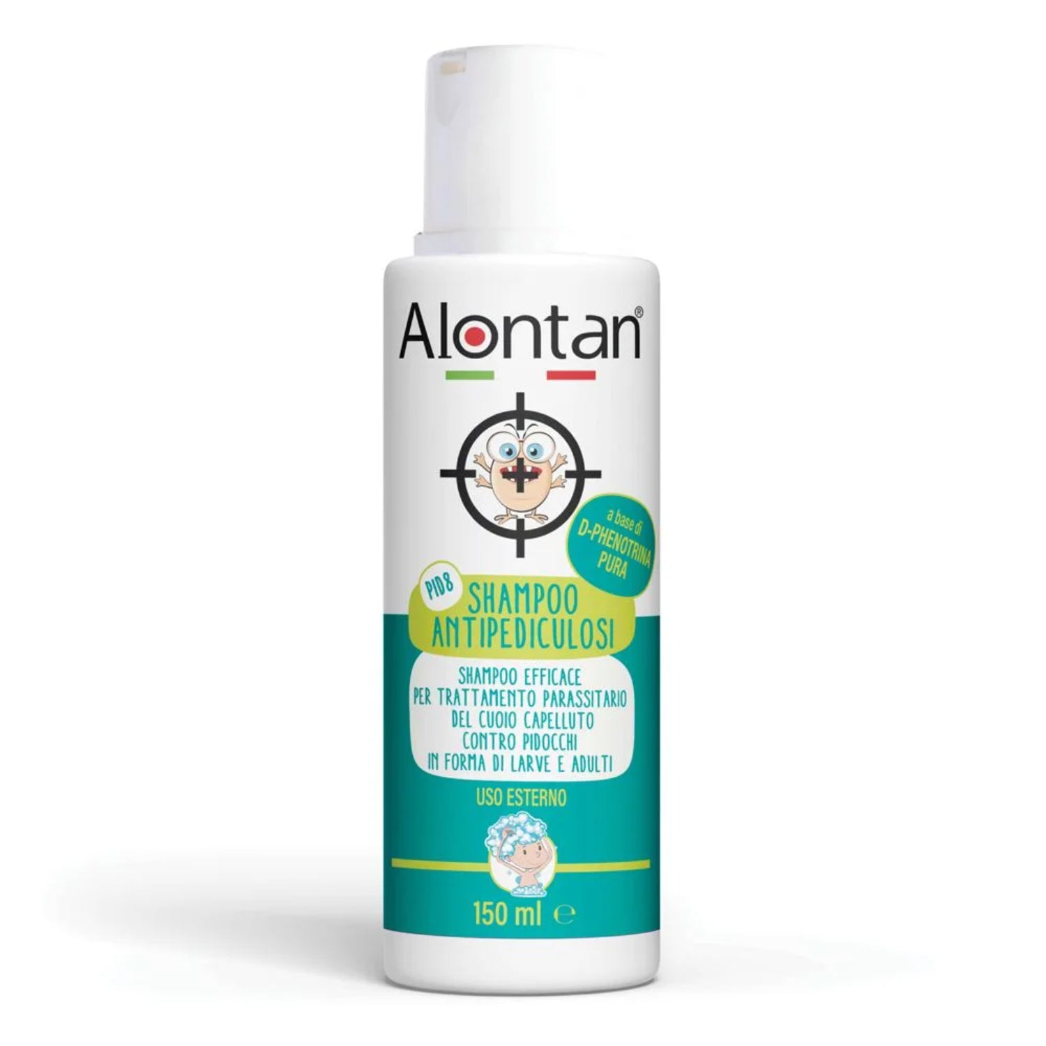 Alontan Pid8 Shampoo Pediculosi | Trattamento Pidocchi e Lendini | 150 ml
