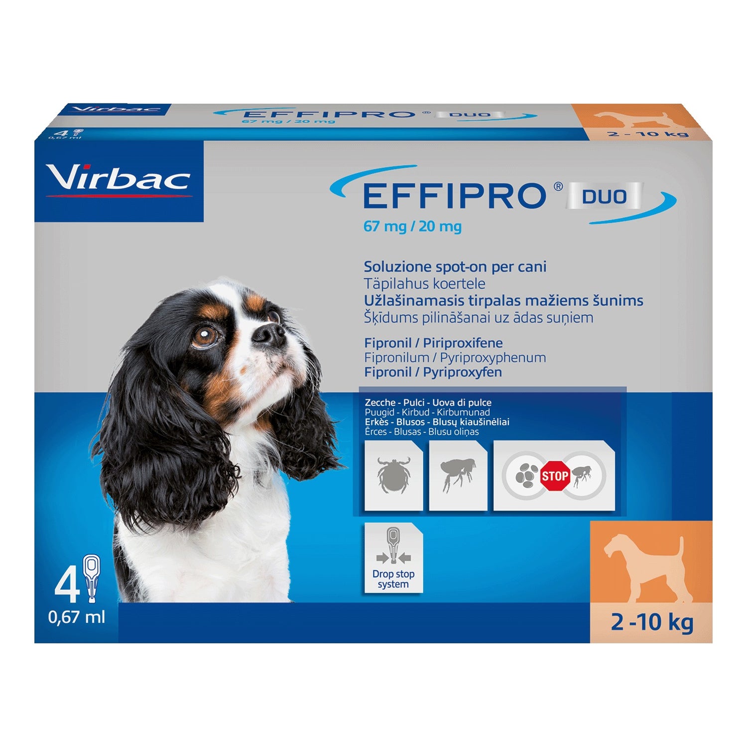 EFFIPRO DUO*4PIP 2-10KG CANI