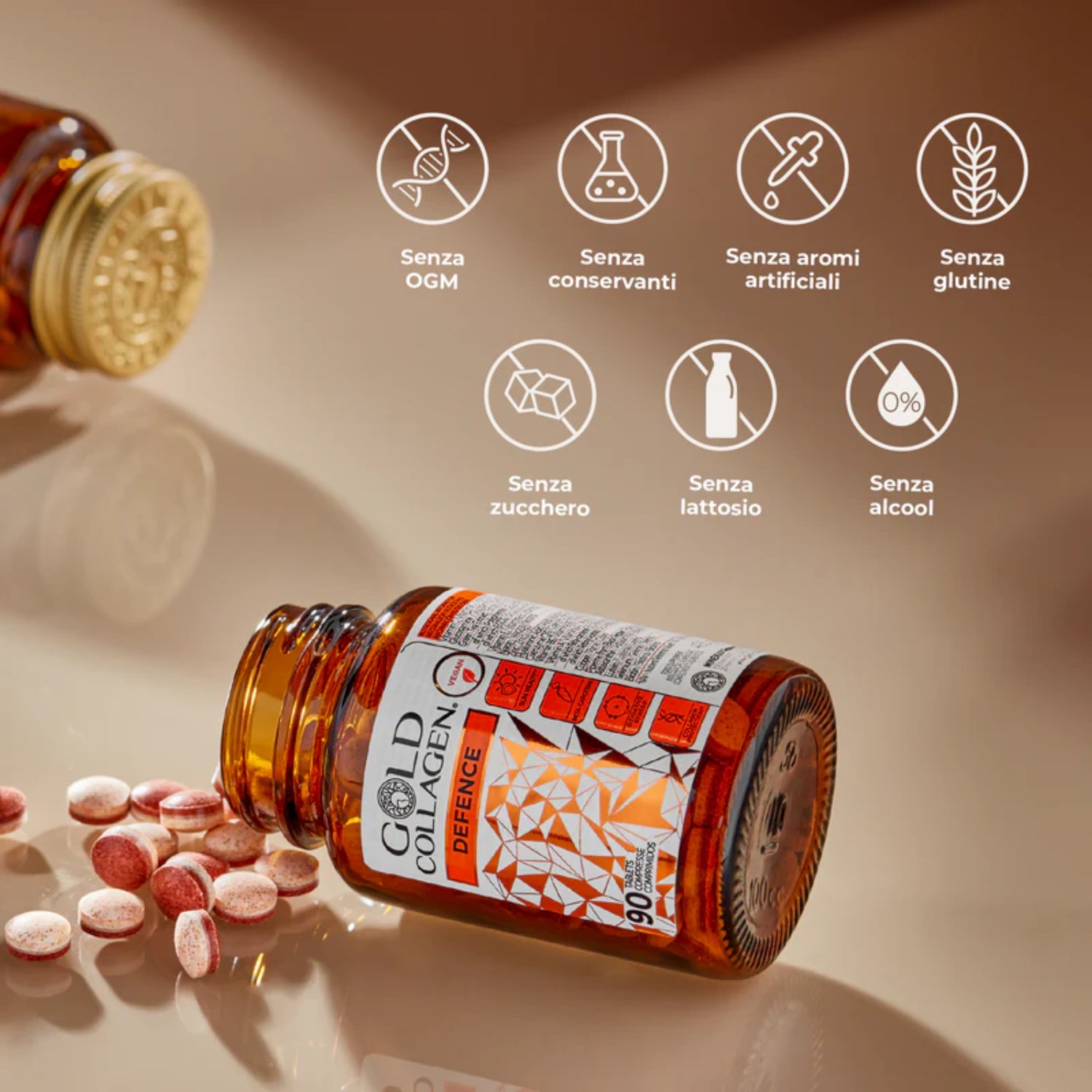 Gold Collagen Defence | Integratore Antiossidante Sistema Immunitario | 30 Compresse 5