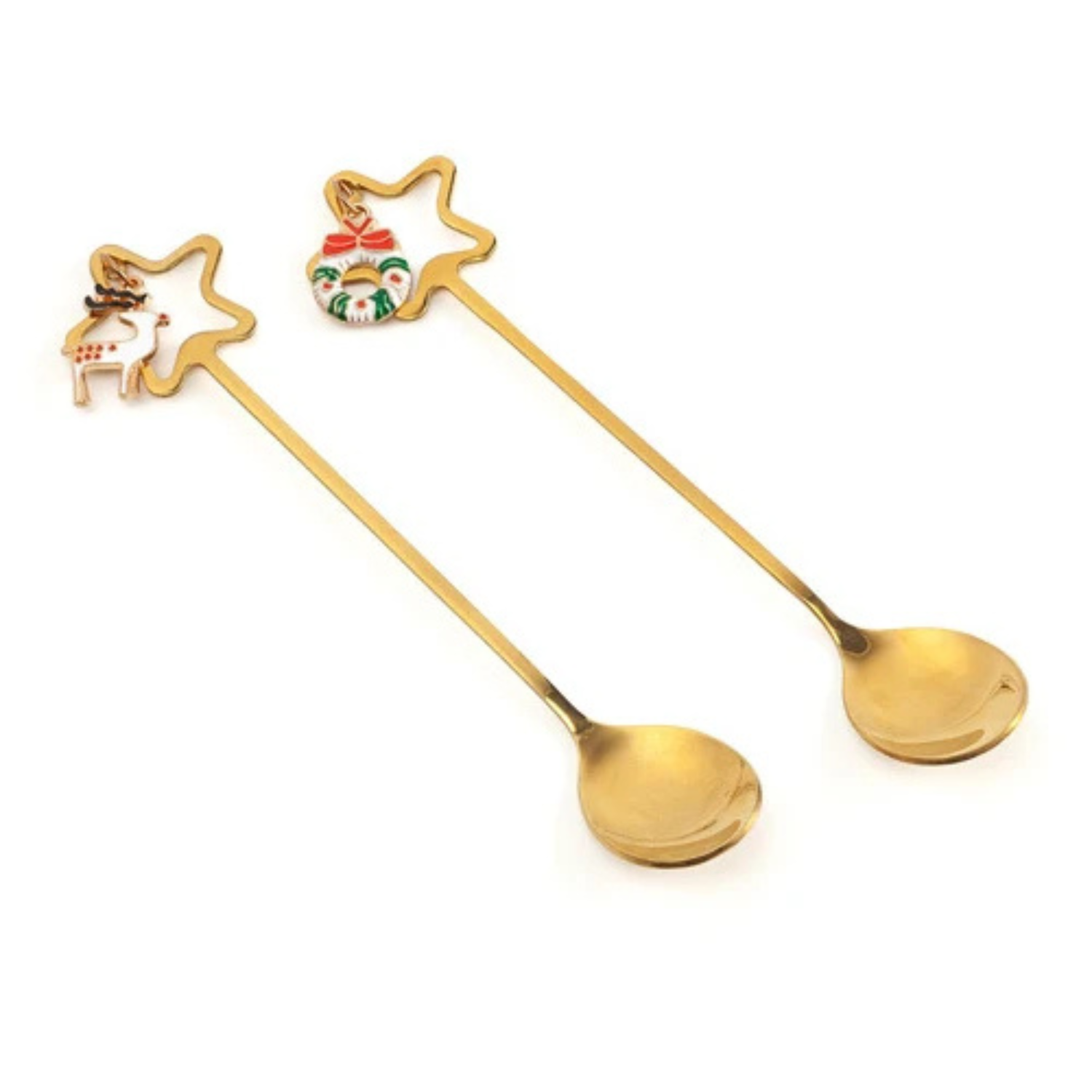 Neavita Set Collezione Natale 2 Cucchiaini Decorati