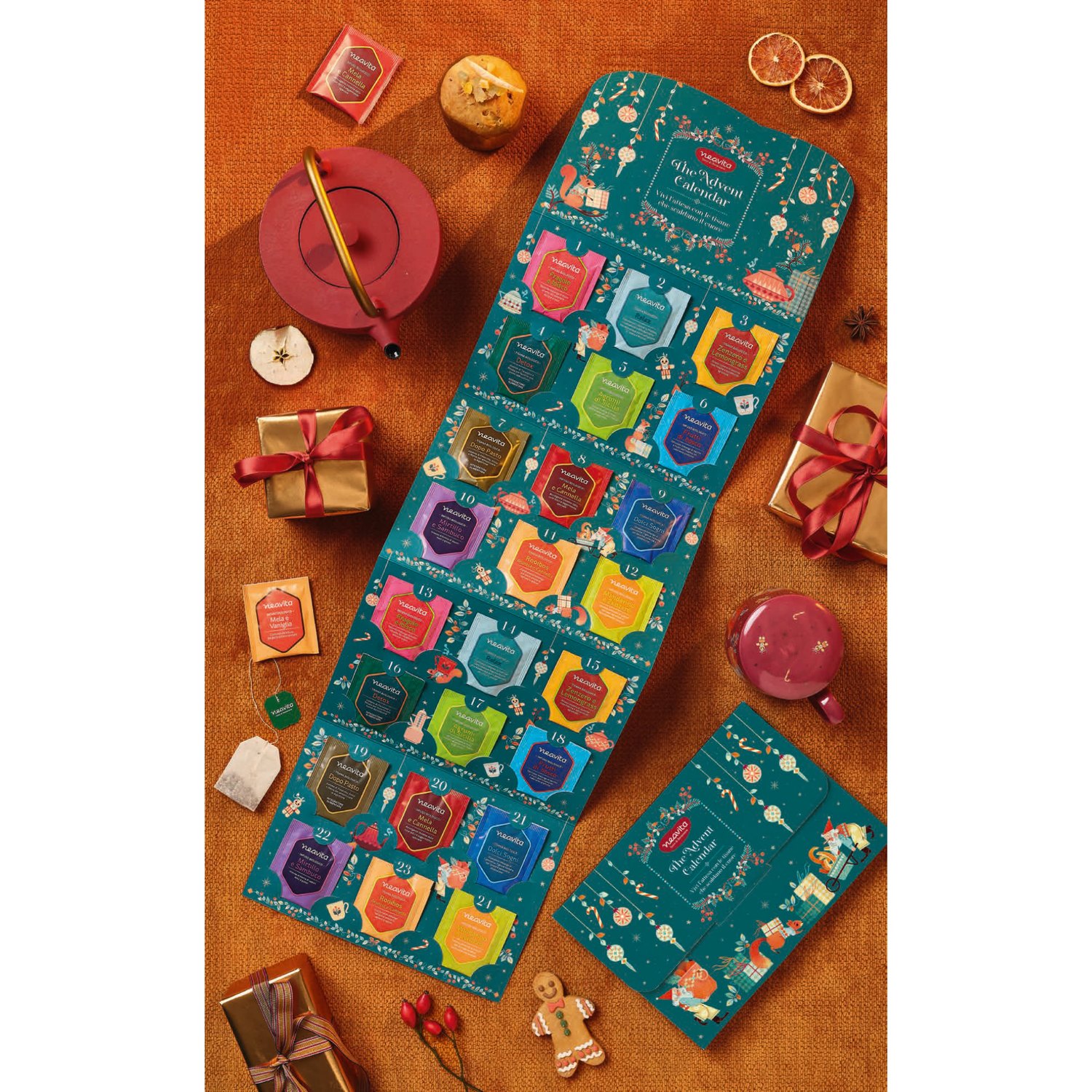 Neavita Calendario Dell'Avvento | Bio Tisane Assortite | 24 Filtri