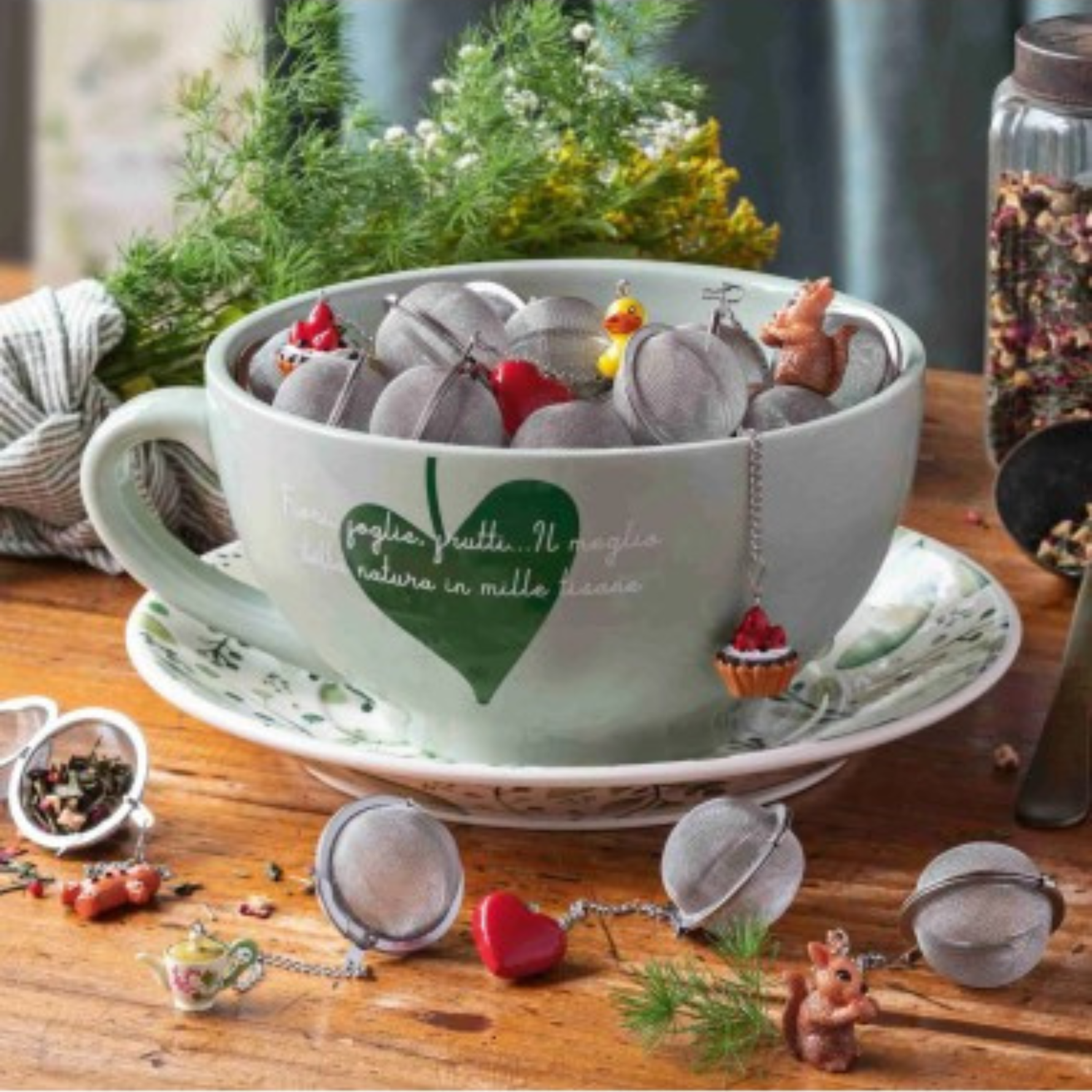 Neavita Filtro Acciaio Inox Sfera per Tisane e Tè Sfusi | 1 Pezzo 50mm - Forme Varie 2