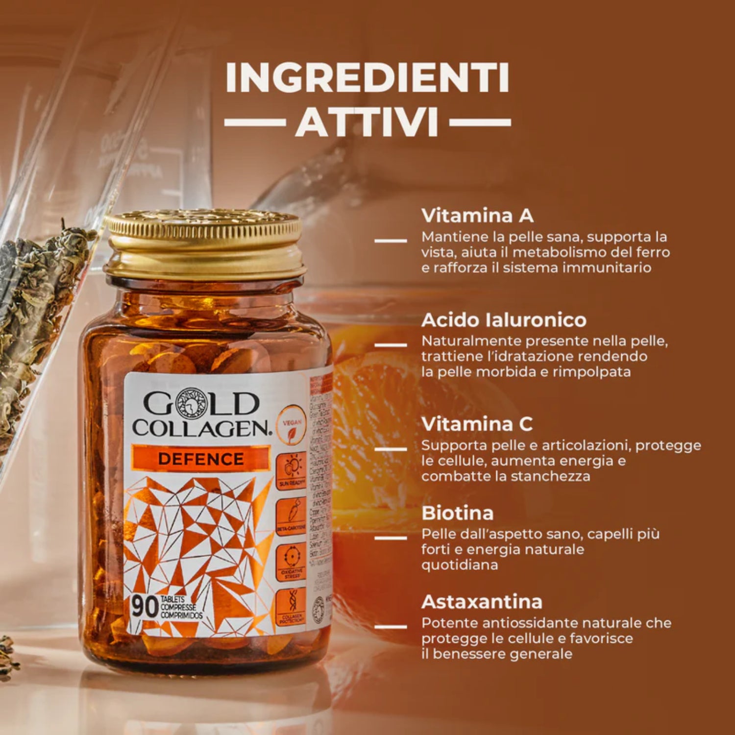 Gold Collagen Defence | Integratore Antiossidante Sistema Immunitario | 30 Compresse 4