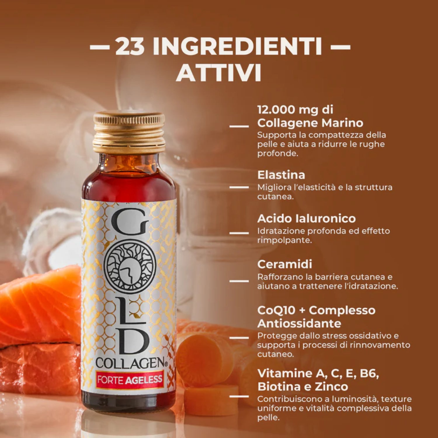 Gold Collagen Forte Ageless | Integratore Collagene Anti-Rughe | 10 Flaconi 4