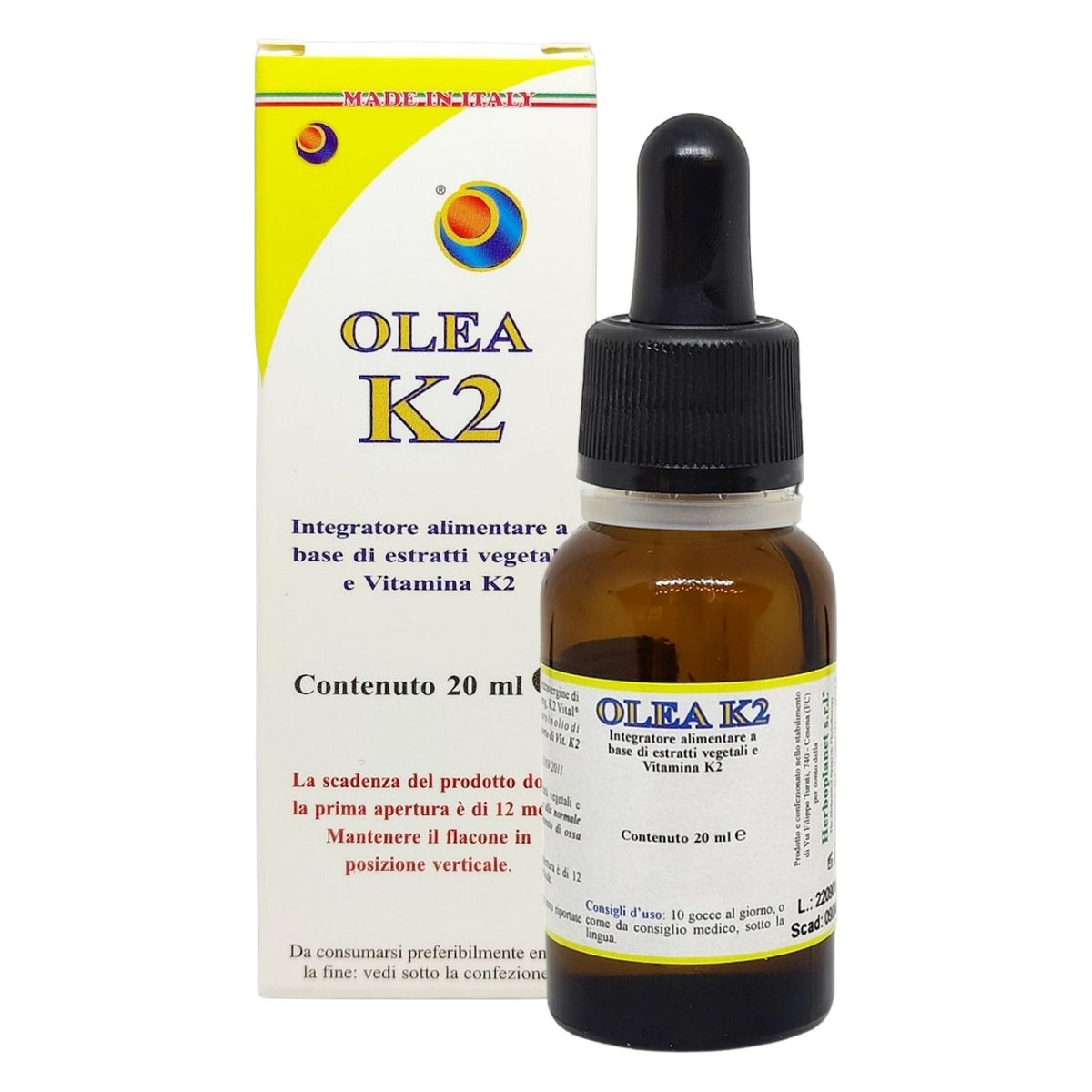 Olea K2 | Vitamina K2 MK-7 Gocce Sublinguali | 20 ml  