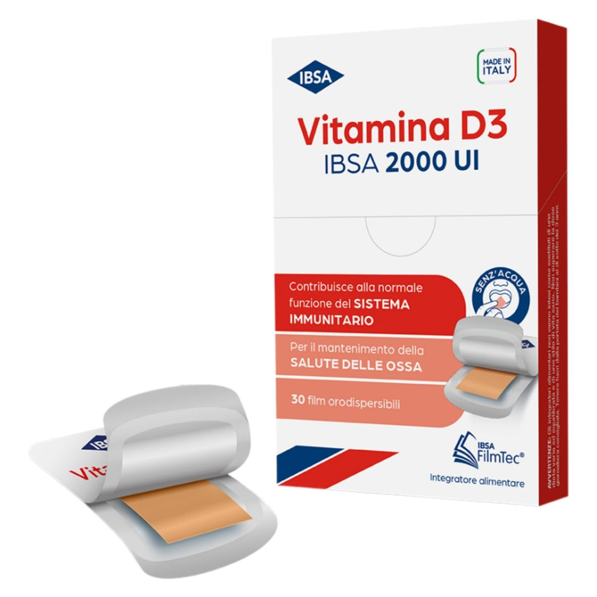 Vitamina D3 2000 UI IBSA | Integratore Ossa Immunità | 30 Film  