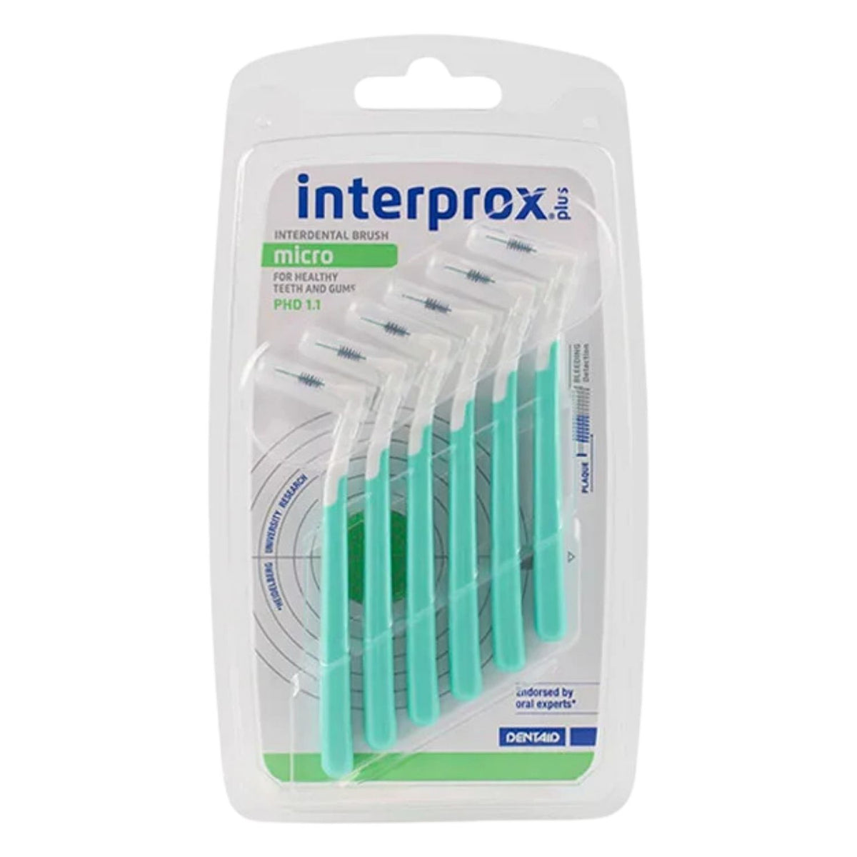 Interprox Plus Micro Verde Angolato | PHD 1,1 mm | 6 Scovolini  