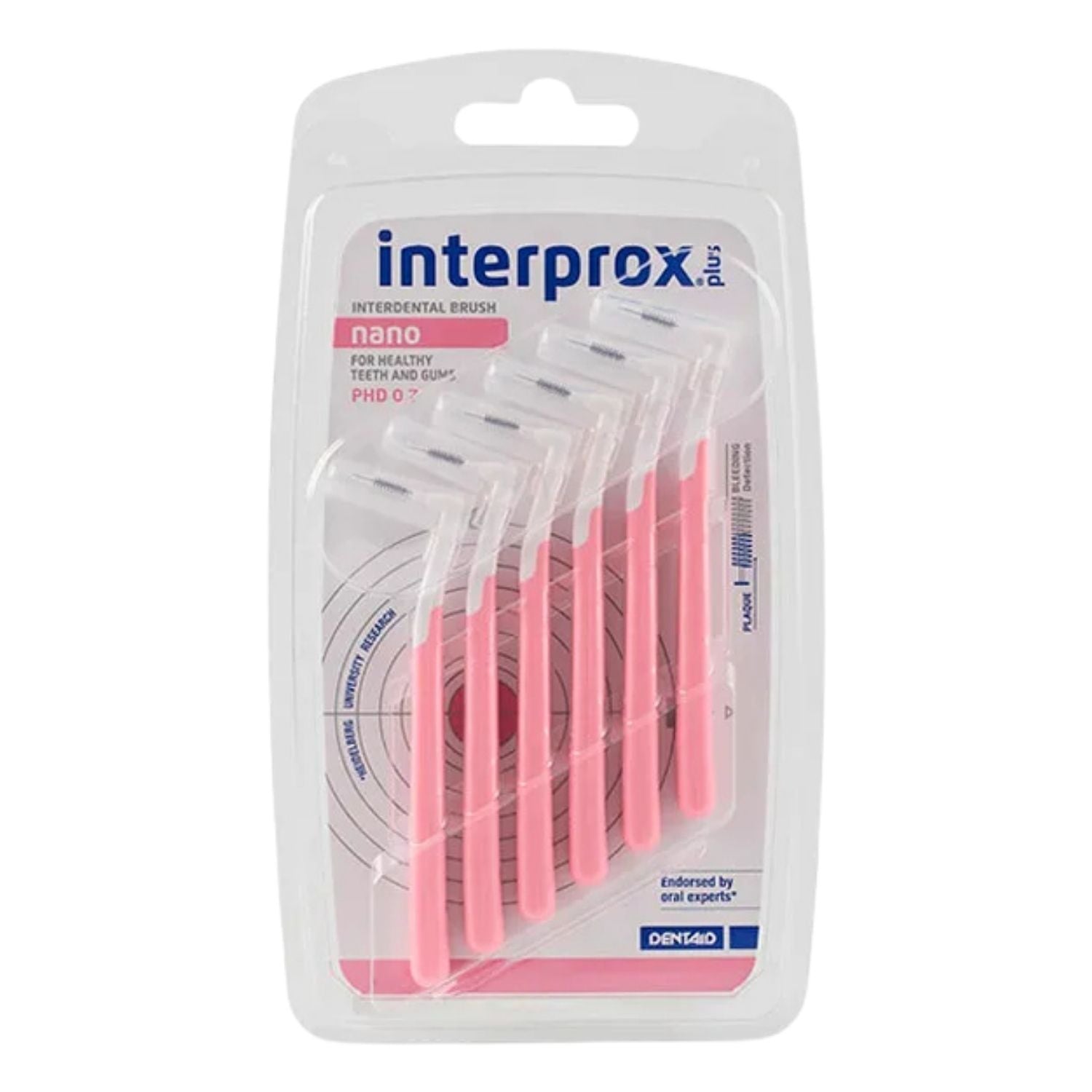Interprox Plus Nano Rosa Angolato | PHD 0,7 mm | 6 Scovolini
