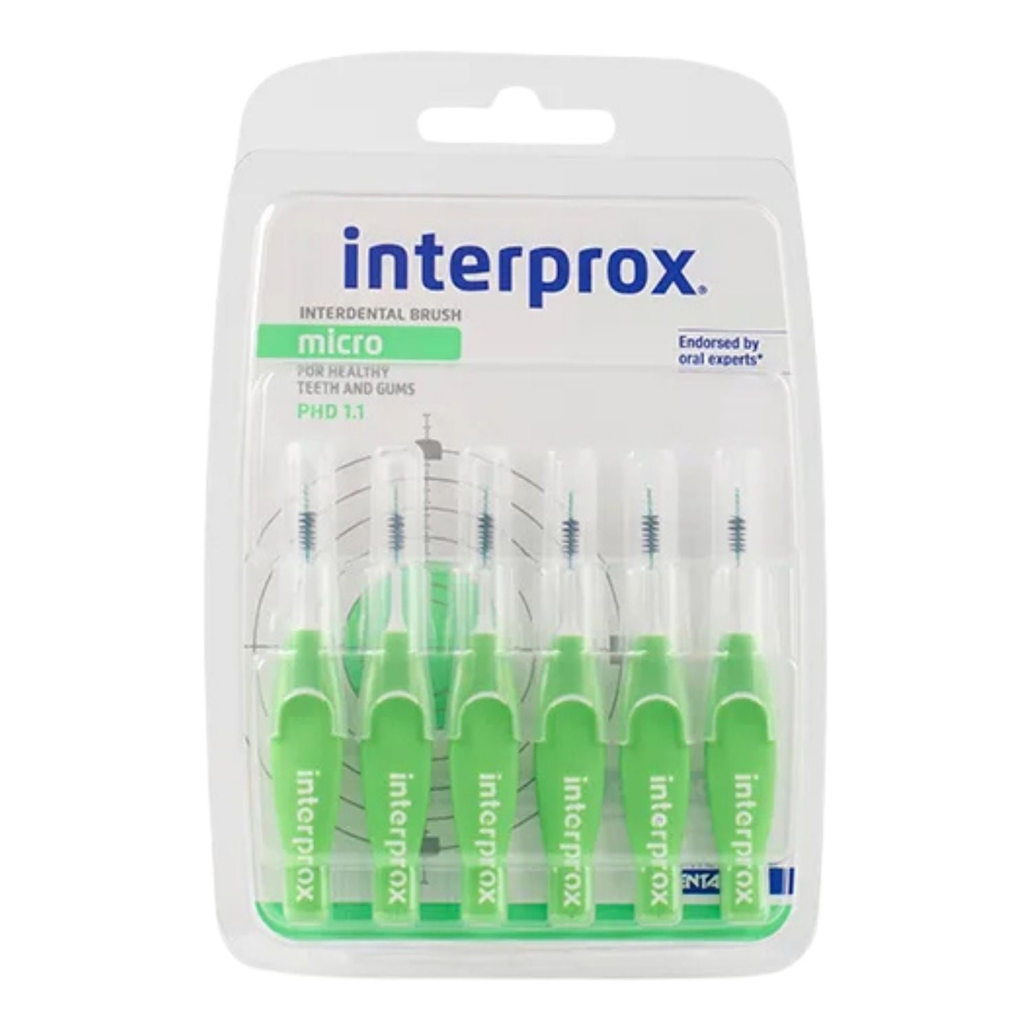 Interprox4G Micro Verde Dritto | PHD 1,1 mm | 6 Scovolini