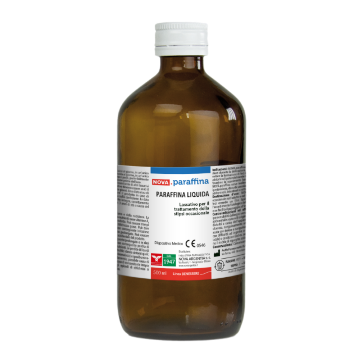 Paraffina Liquida Nova Argentia | Lassativo Stipsi | 500 ml  