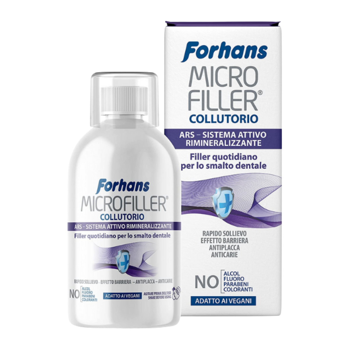 Forhans Microfiller | Collutorio Idrossiapatite Rimineralizzante | 500 ml  