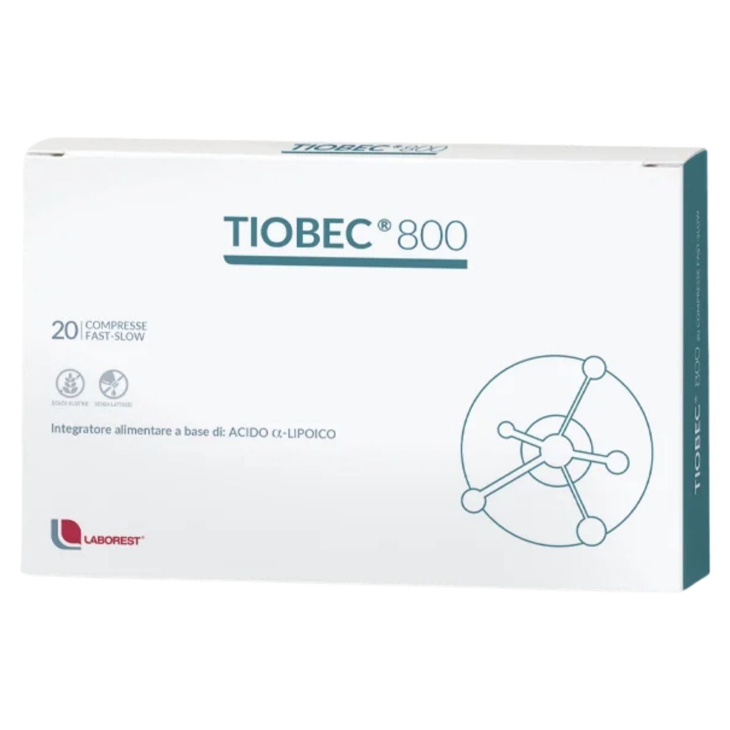 Tiobec 800 | Acido α-Lipoico 800 mg | 20 Compresse Fast Slow