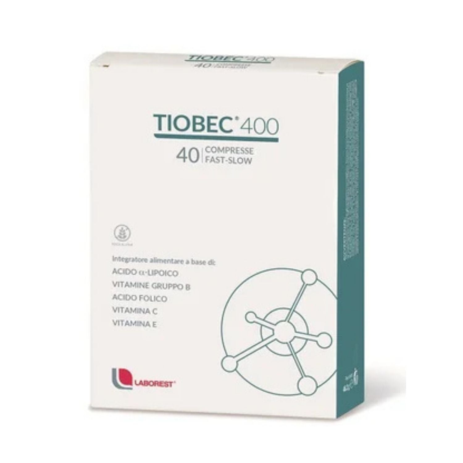Tiobec 400 | Acido α-Lipoico Vitamine B | 40 Compresse Fast Slow