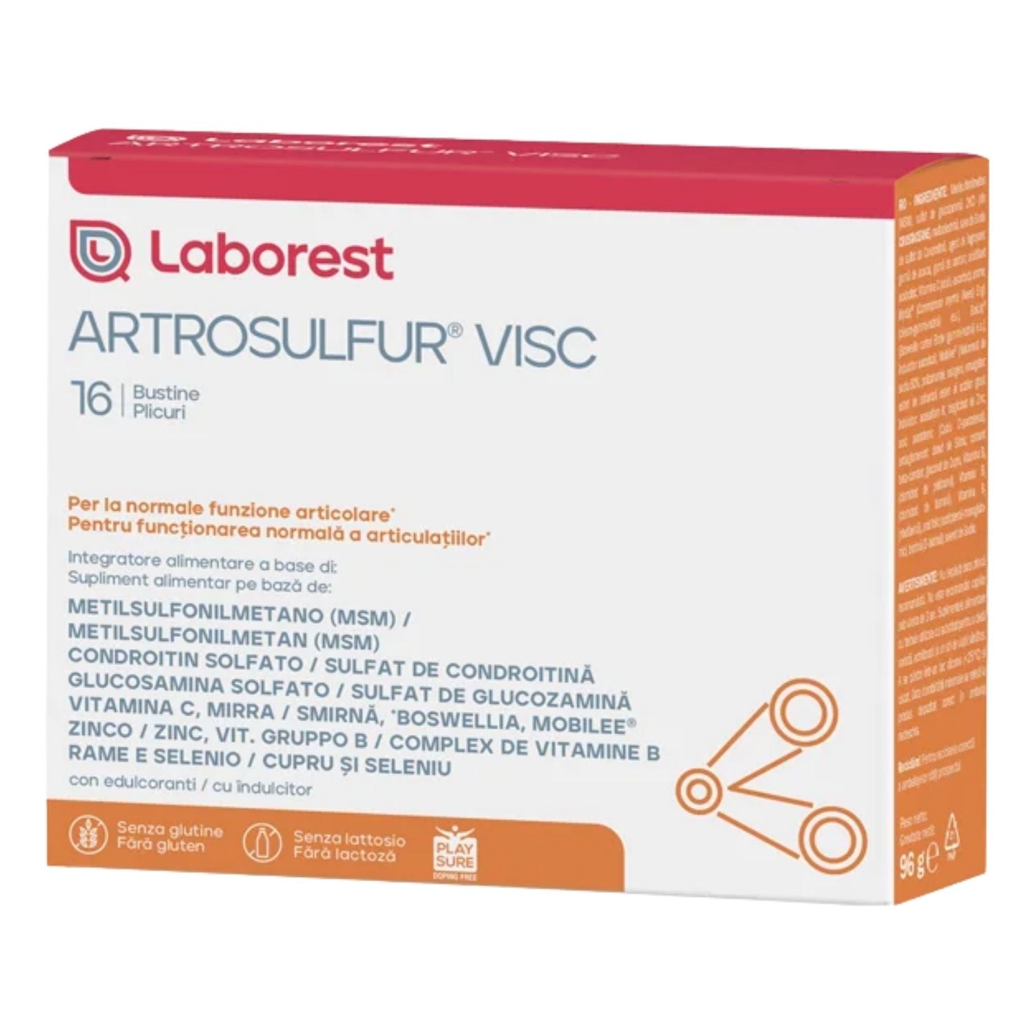 Artrosulfur Visc | MSM Glucosamina Condroitina | 16 Bustine