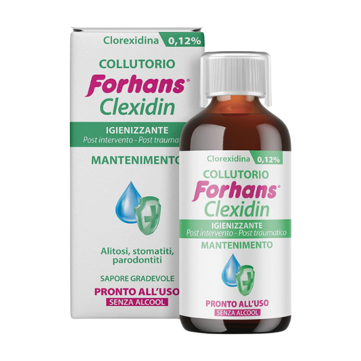 Forhans Clexidin | Collutorio Clorexidina 0,12% Senza Alcool | 200 ml  