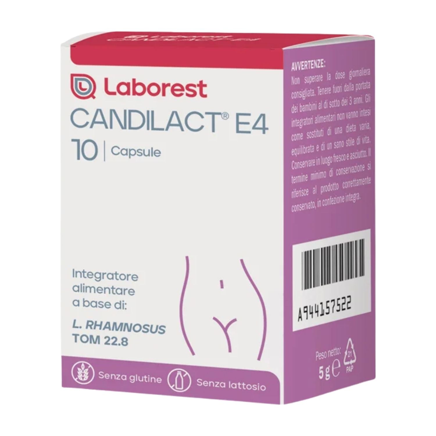 Candilact E4 | Lactobacillus Rhamnosus 10 Miliardi UFC | 10 Capsule