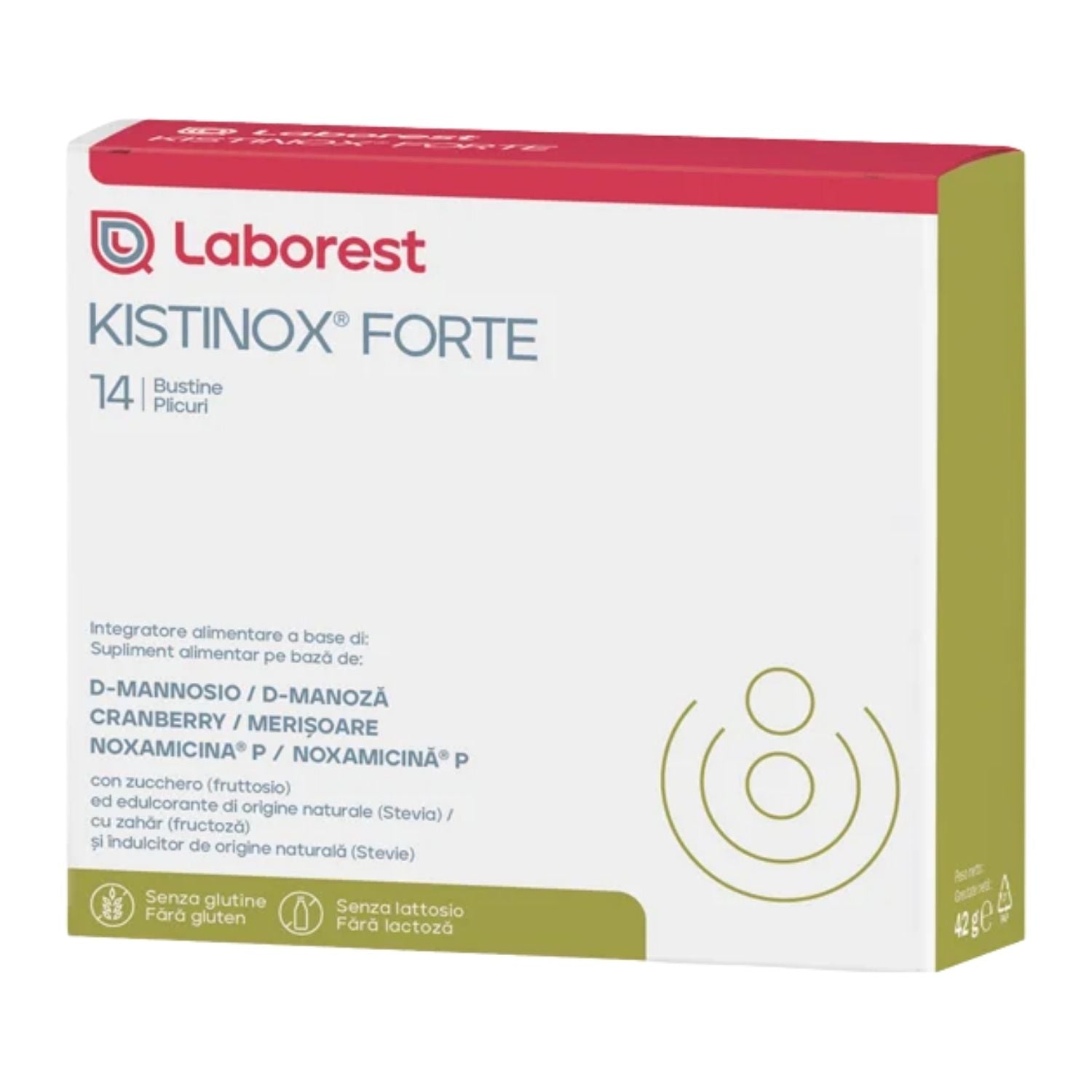 Kistinox Forte | Cranberry e D-Mannosio Vie Urinarie | 14 Bustine