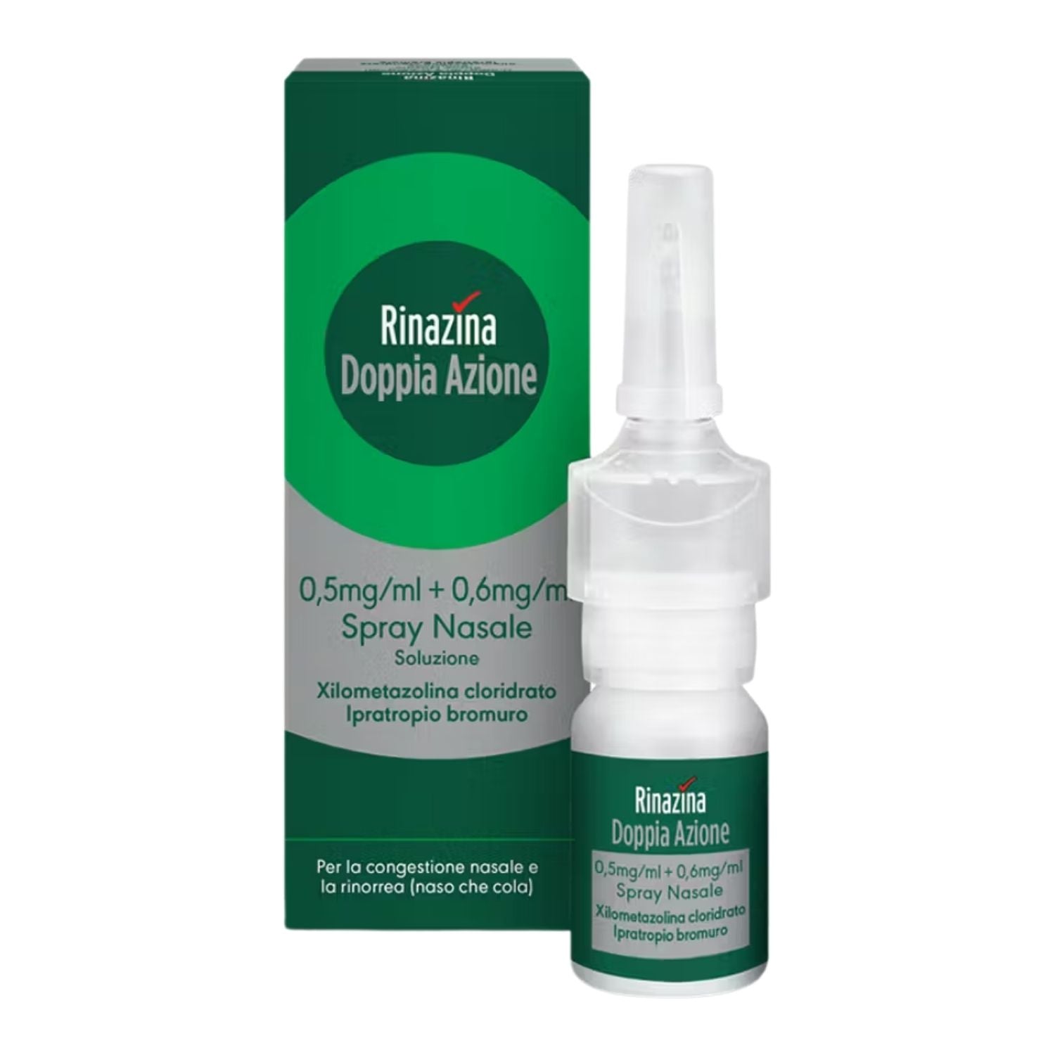 Rinazina Doppia Azione | Spray Nasale Decongestionante | 10 ml