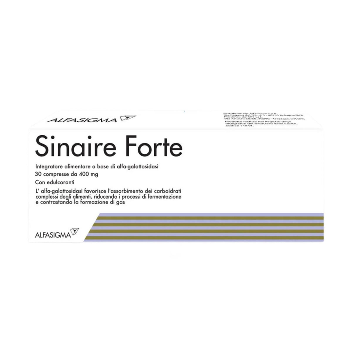 Sinaire Forte | Alfa-Galattosidasi 300 GaIU Meteorismo | 30 Compresse  