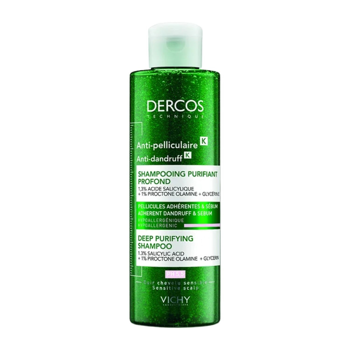Vichy Dercos Anti-Forfora K | Shampoo Purificante Intenso | 250 ml  