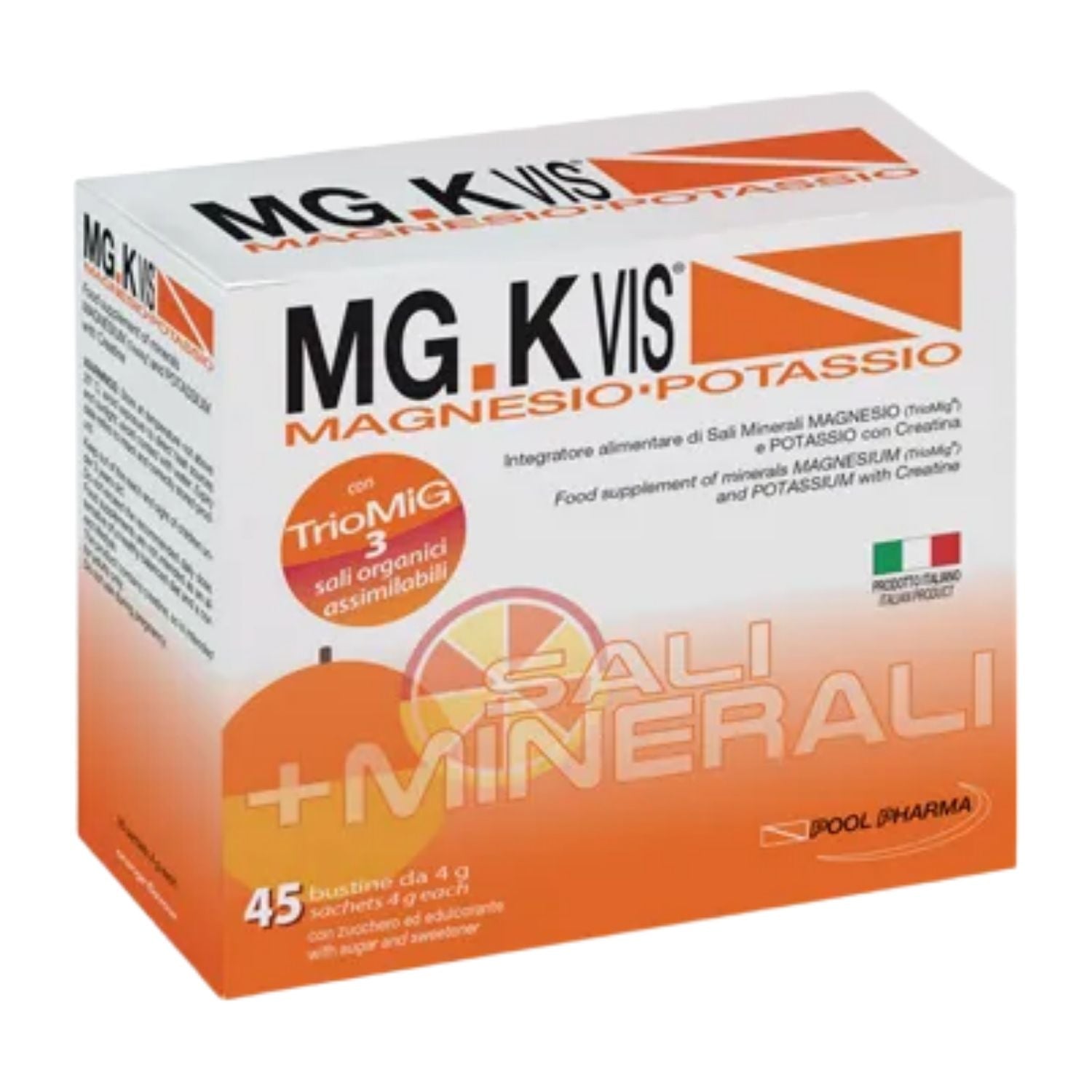 MG.K Vis Magnesio e Potassio Arancia | TrioMig Creatina | 45 Bustine