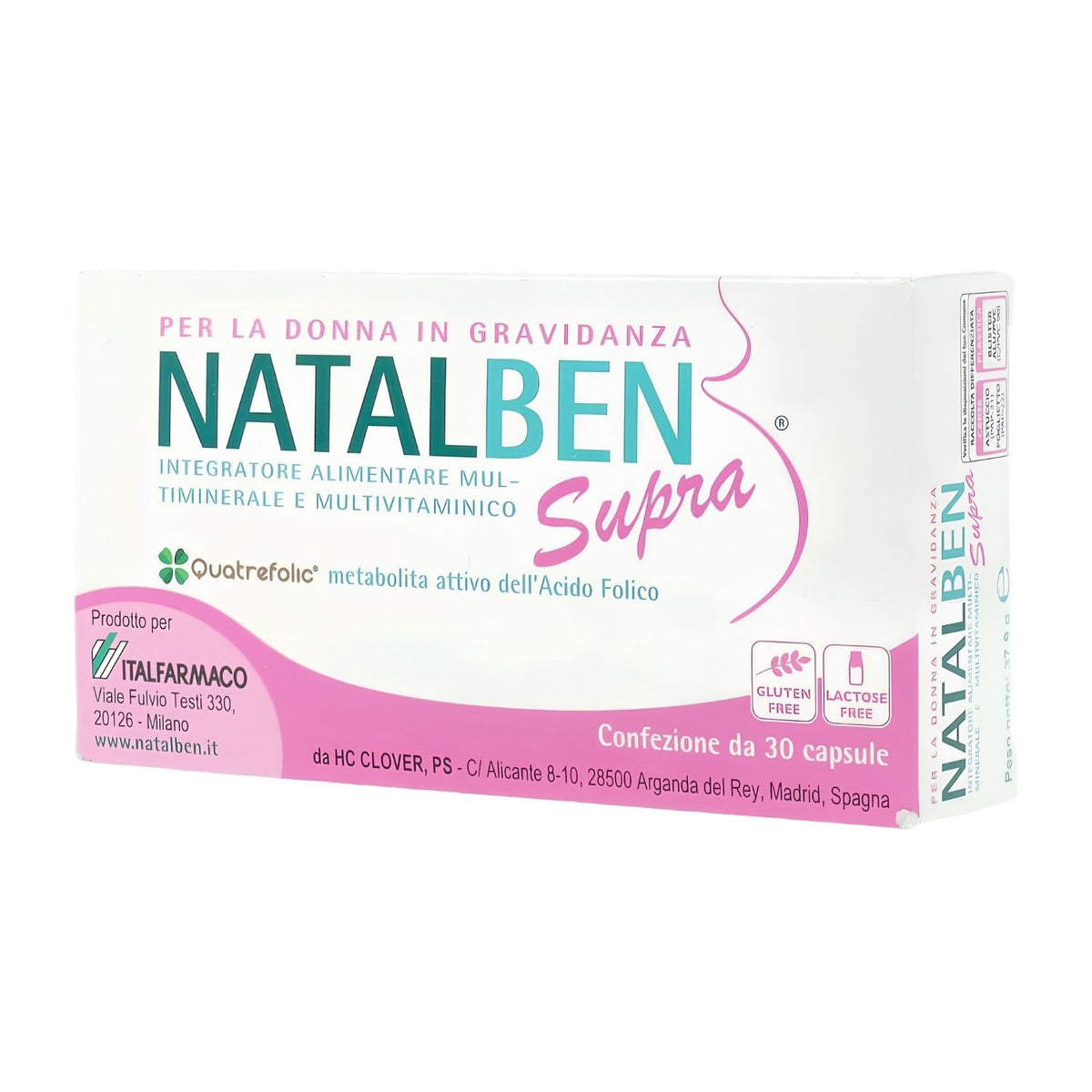 Natalben Supra | Folato DHA Ferro Gravidanza | 30 Capsule Molli  