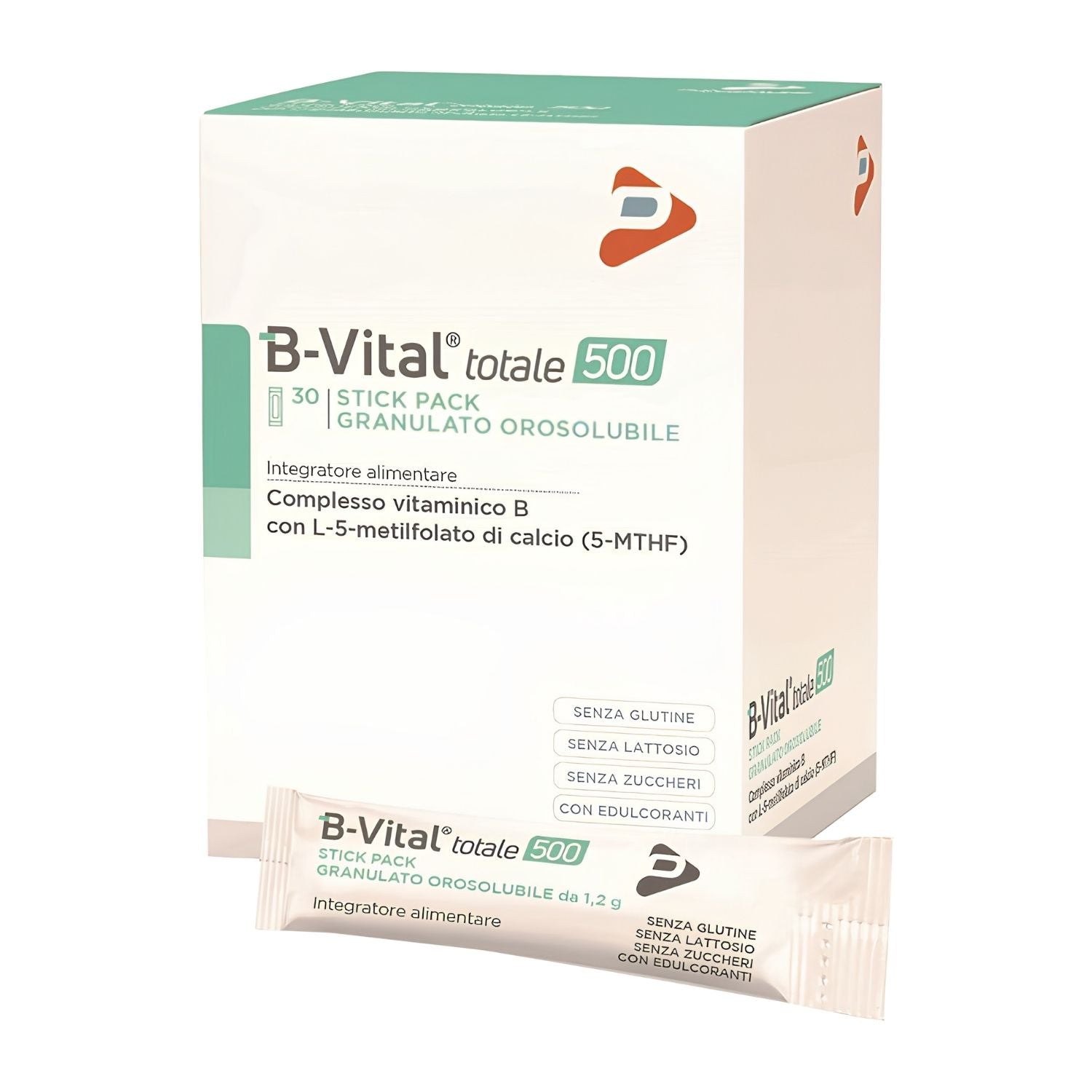 B-Vital Totale 500 | Vitamina B12 Folato 5-MTHF | 30 Stick Pack