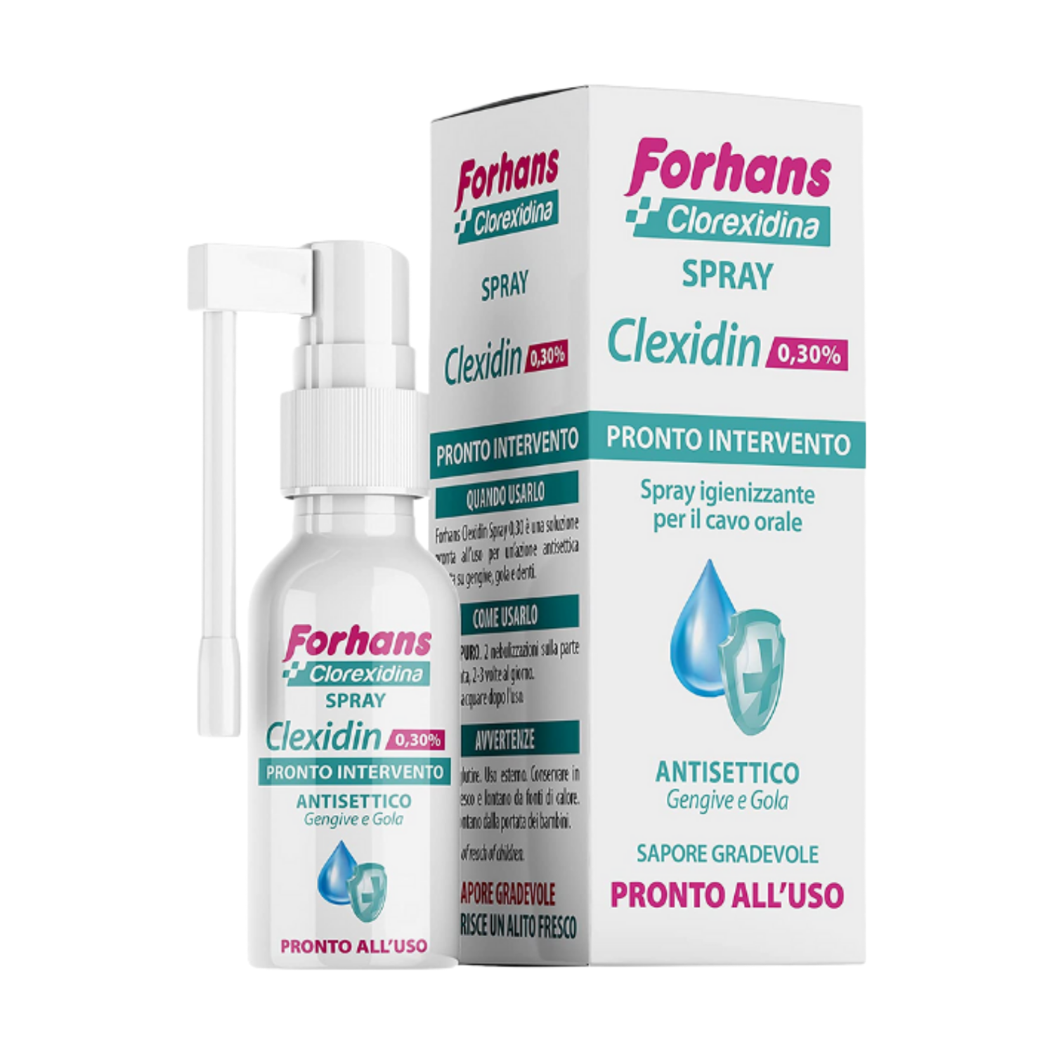 Forhans Clexidin Spray | Antisettico Gengive e Gola | 50 ml