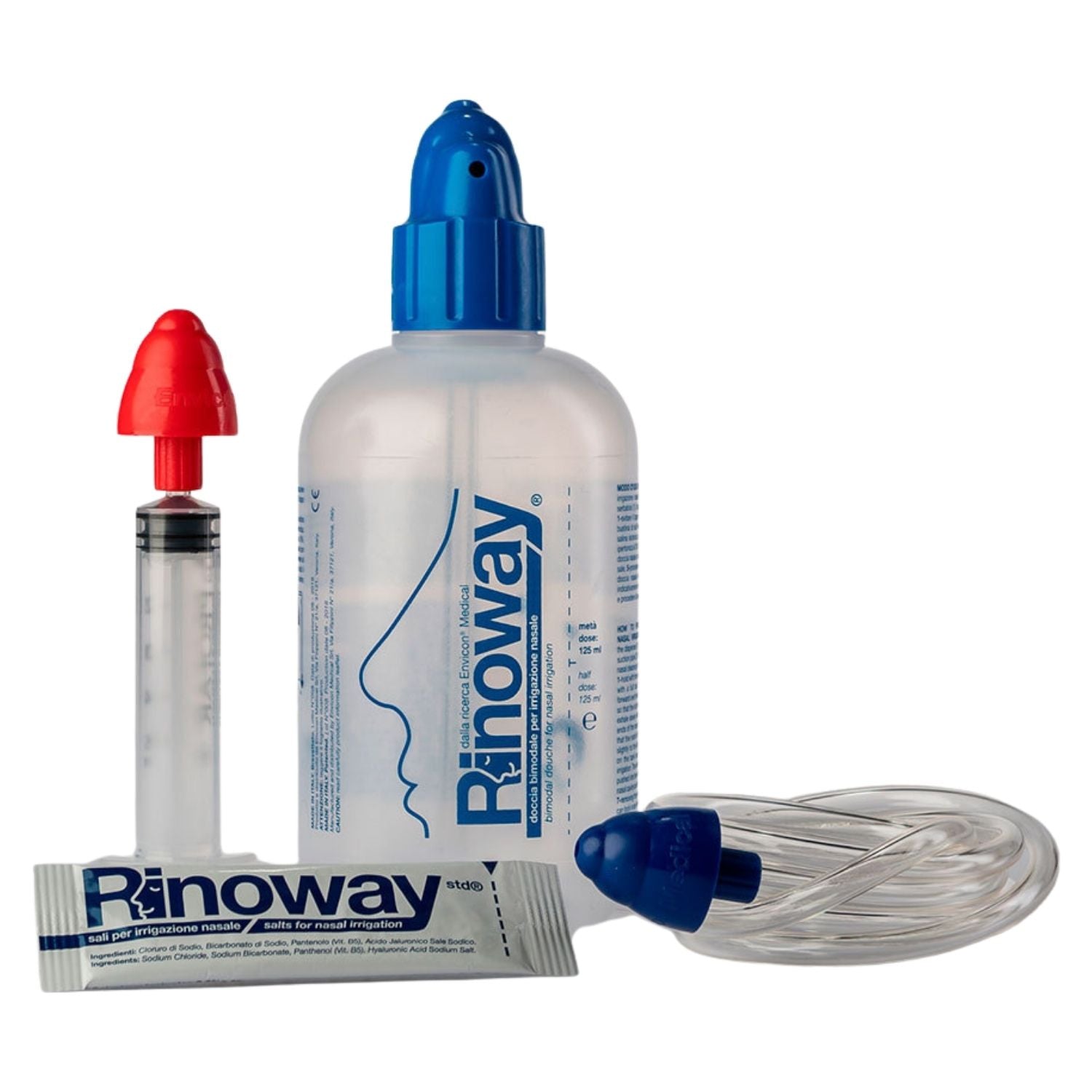 Rinoway | Kit Doccia Nasale Bimodale con Sali Isotonici | 15 Bustine
