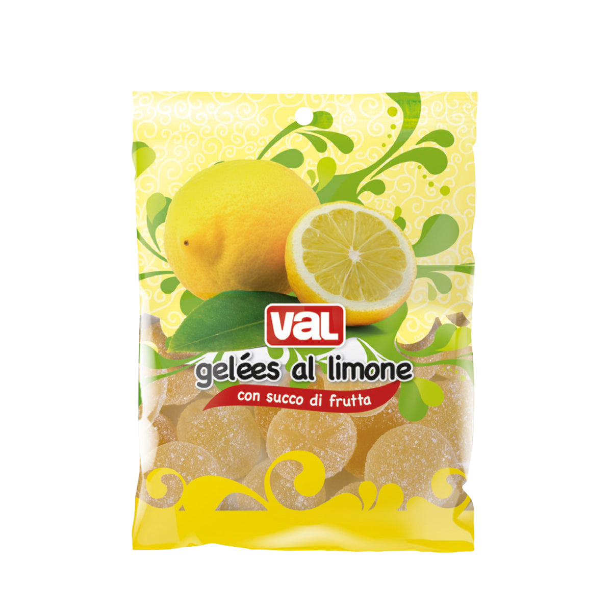 Val Gelatine | Caramelle al Limone | Bustina 100 g  