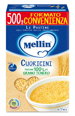 MELLIN PASTA CUORICINI 500G