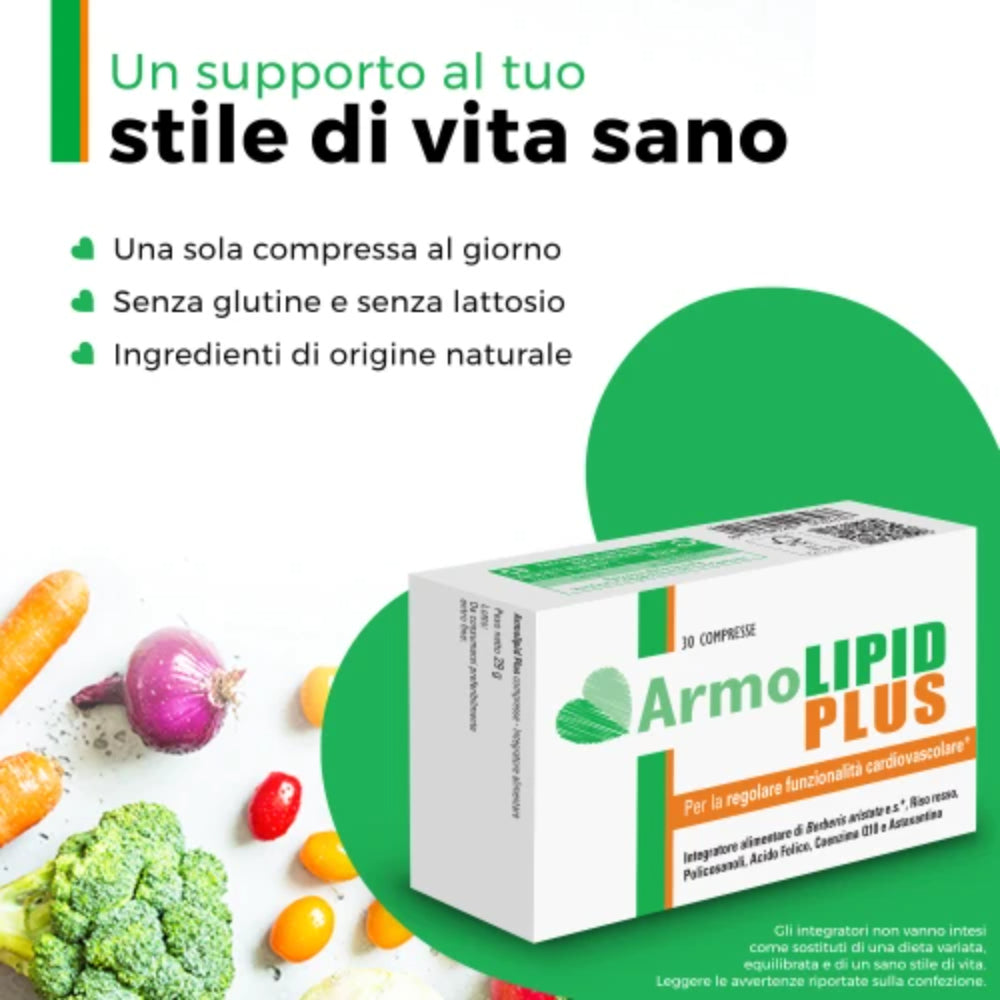 Armolipid Plus | Integratore Colesterolo e Trigliceridi con Berberina | 60 Compresse 2