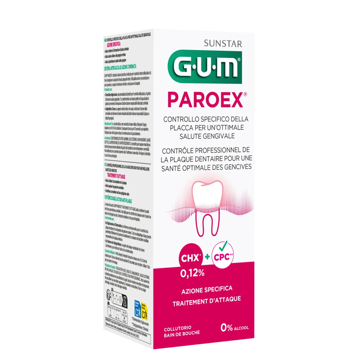 GUM Paroex | Collutorio ad Azione Potenziata con Clorexidina 0,12% e CPC | 300 ml