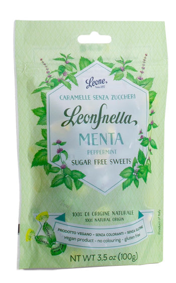 Leonsnella Caramelle Senza Zucchero Stand Up Menta 100g