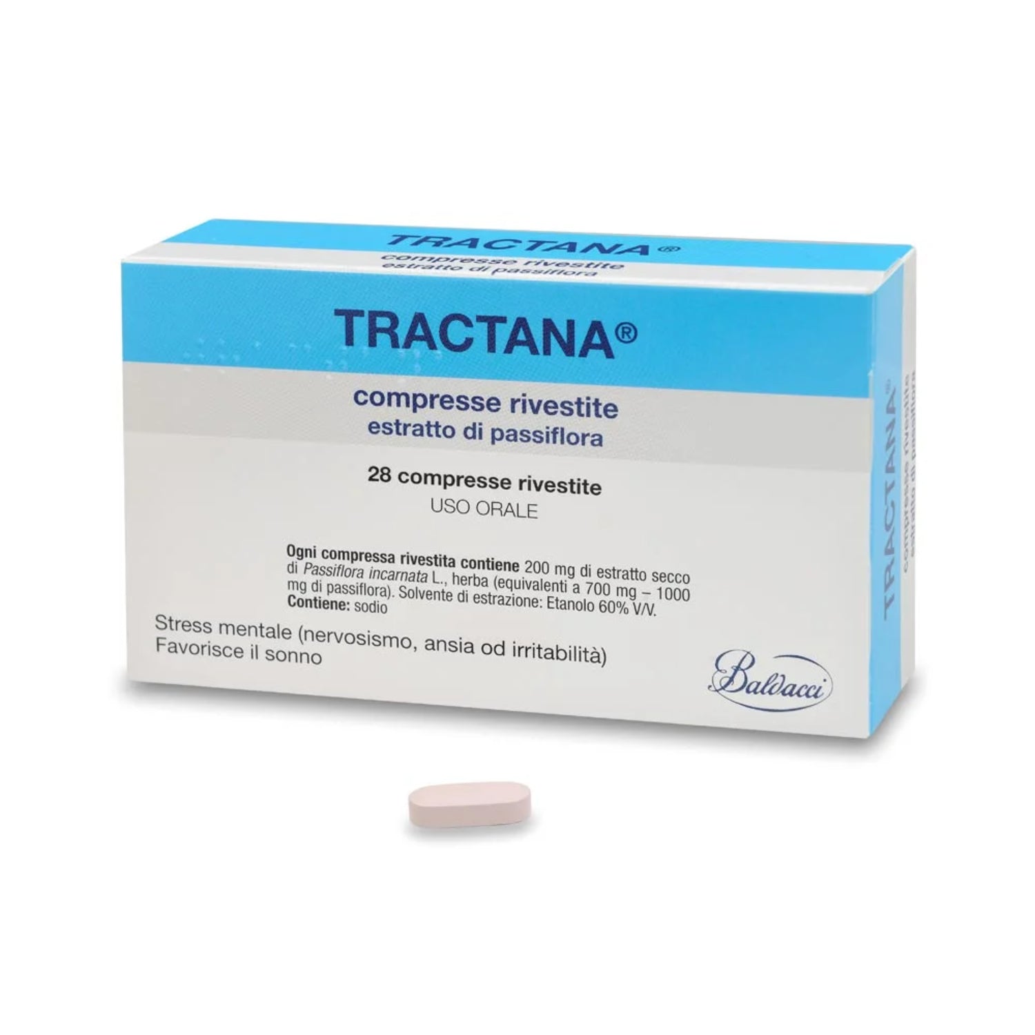 Tractana | Passiflora 200 mg Ansia Sonno | 28 Compresse Rivestite