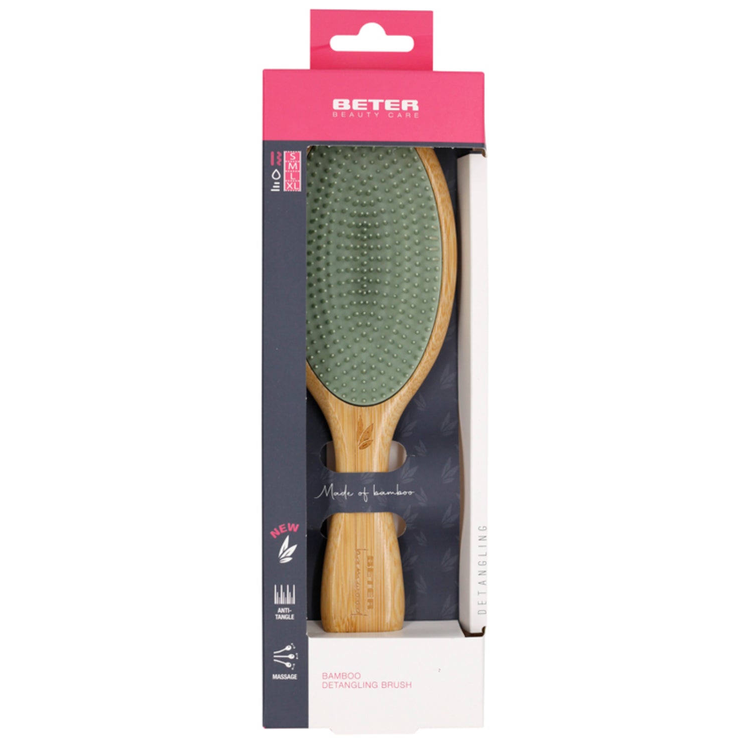 Beter Bamwood Spazzola Districante | Capelli Ricci Punte in Legno | Cuscinetto
