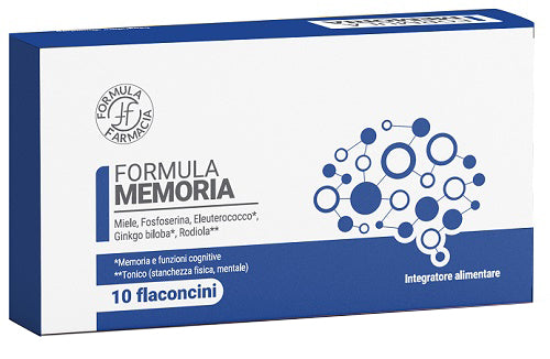 Formula Memoria | Integratore Memoria e Funzioni Cognitive con Ginkgo Biloba | 10 Flaconcini