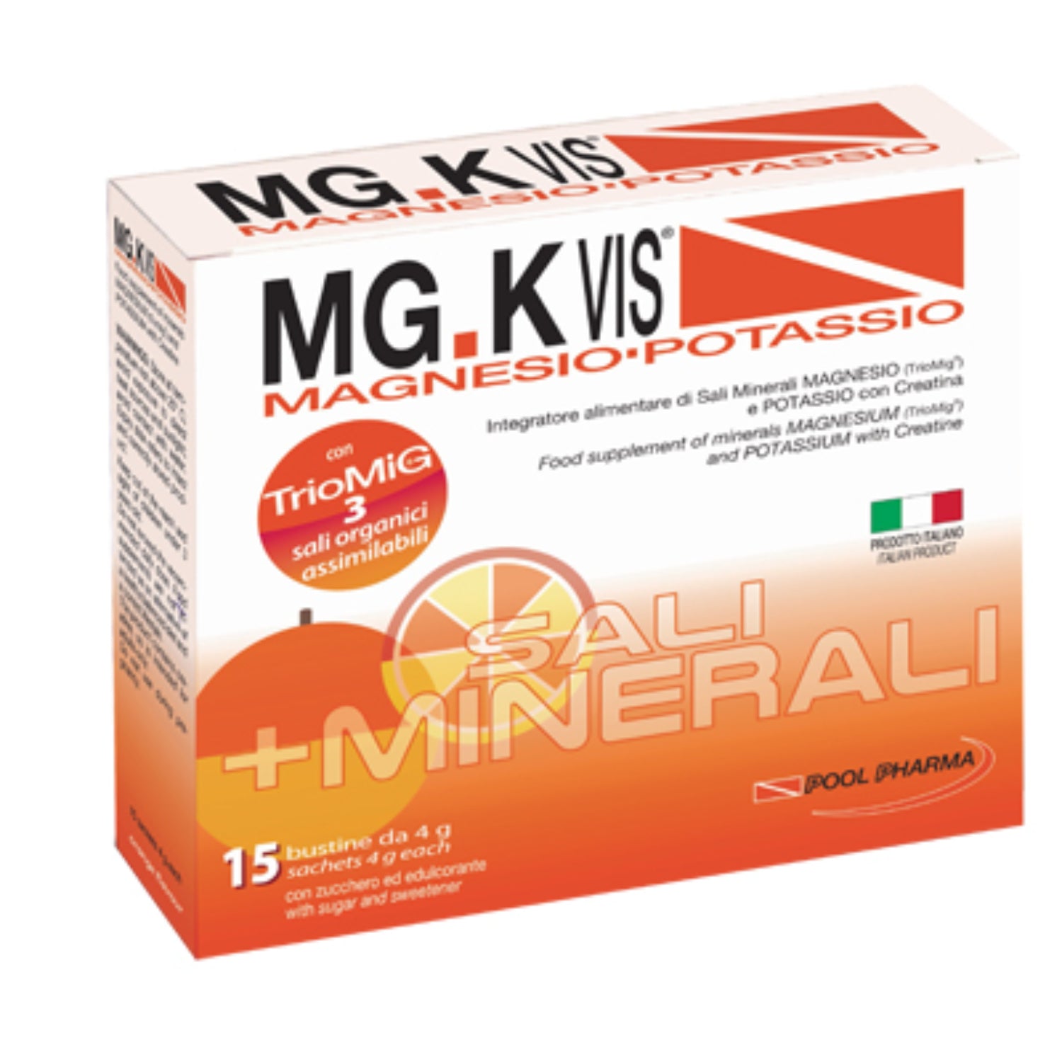 MG.K Vis Magnesio e Potassio Arancia | TrioMig Creatina | 15 Bustine